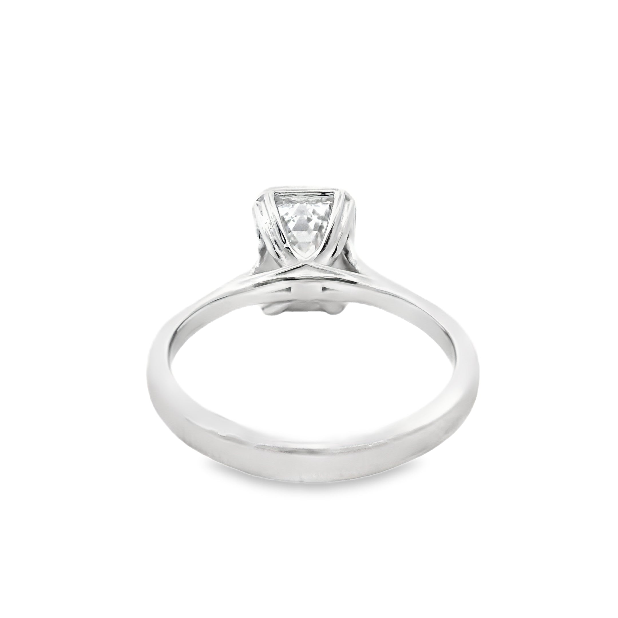 The "Cindy" — 14K White Gold Certified 2CT. Emerald Cut Lab-Grown Diamond Engagement Ring