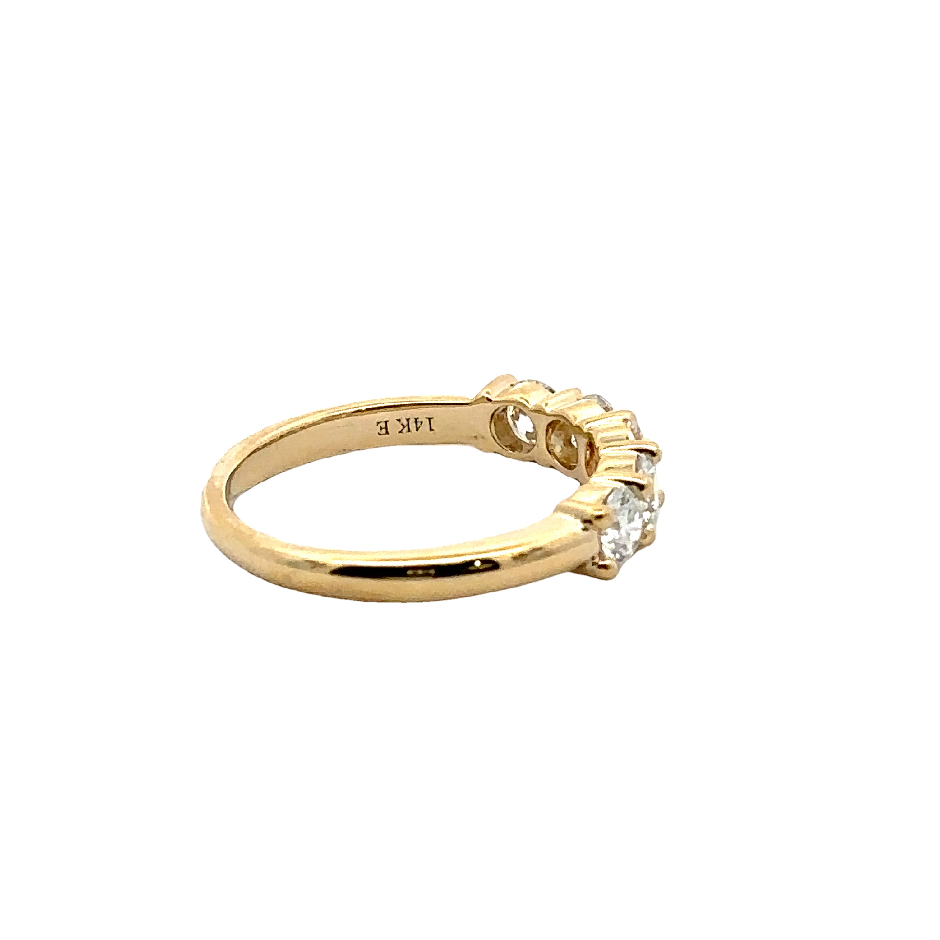 14K Yellow Gold 1.00CTW Lab-Grow Diamond 5 Stone Ring