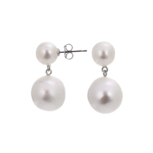 Sterling Silver Pearl dangle earrings