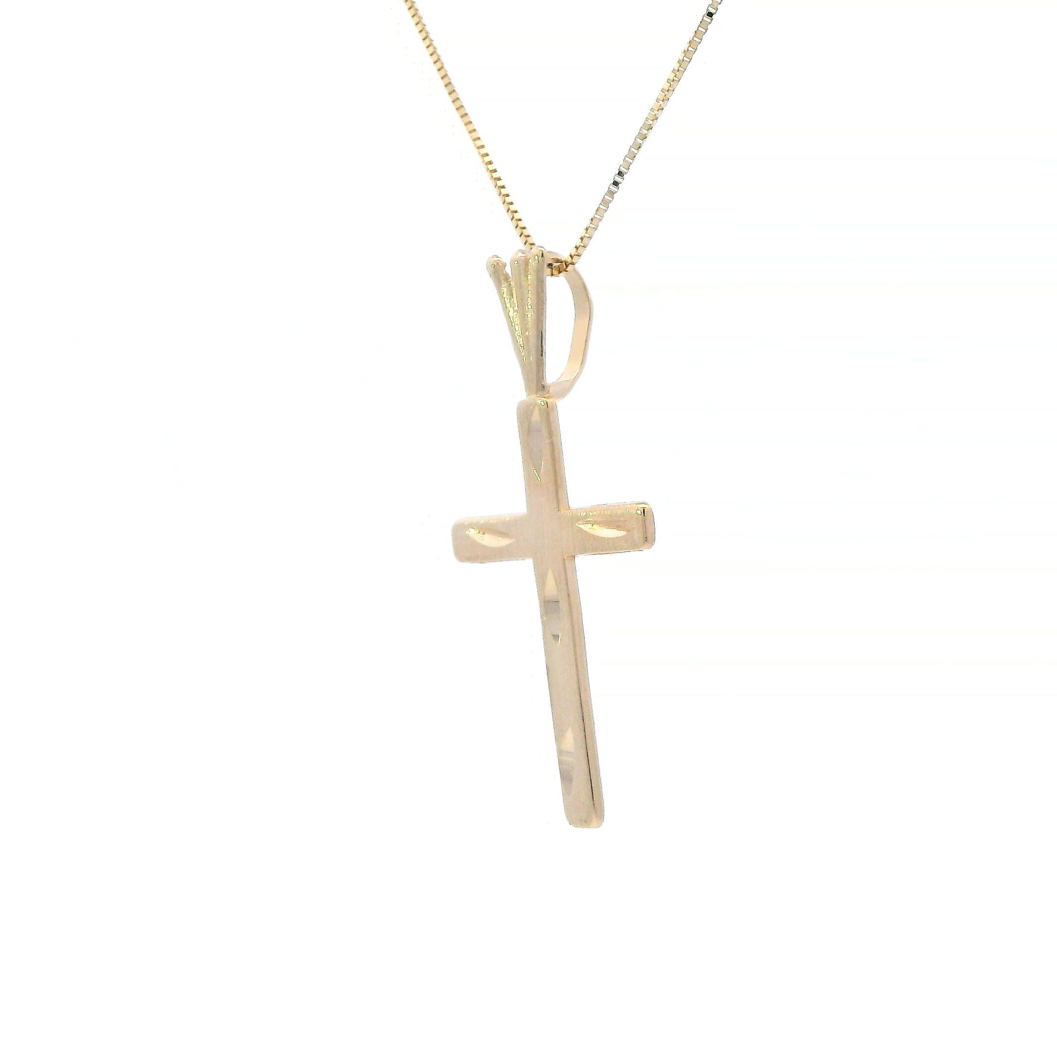 Estate Collection: 14K Yellow Gold Cross Slide Pendant without Chain