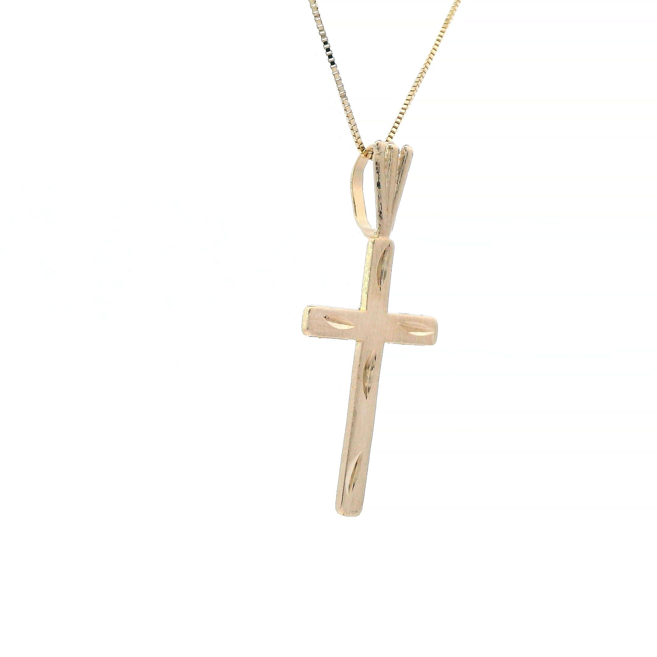 Estate Collection: 14K Yellow Gold Cross Slide Pendant without Chain