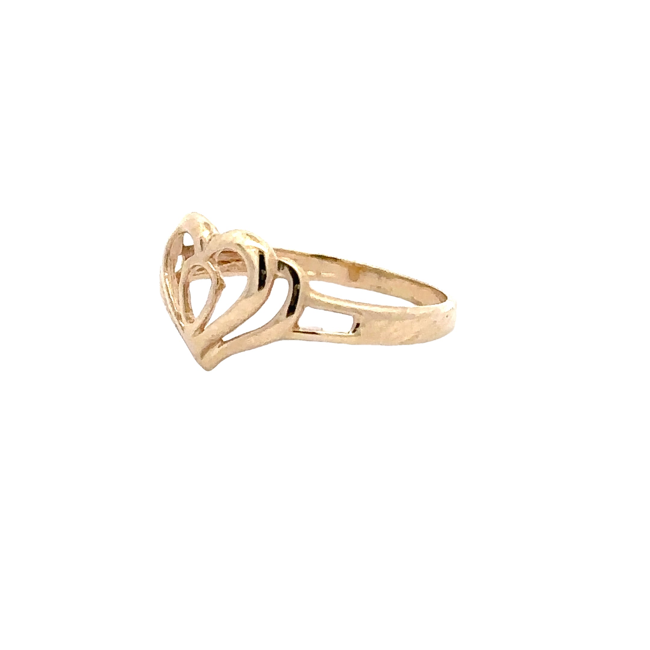 Estate Collection: 10K Yellow Gold Heart Design Ring