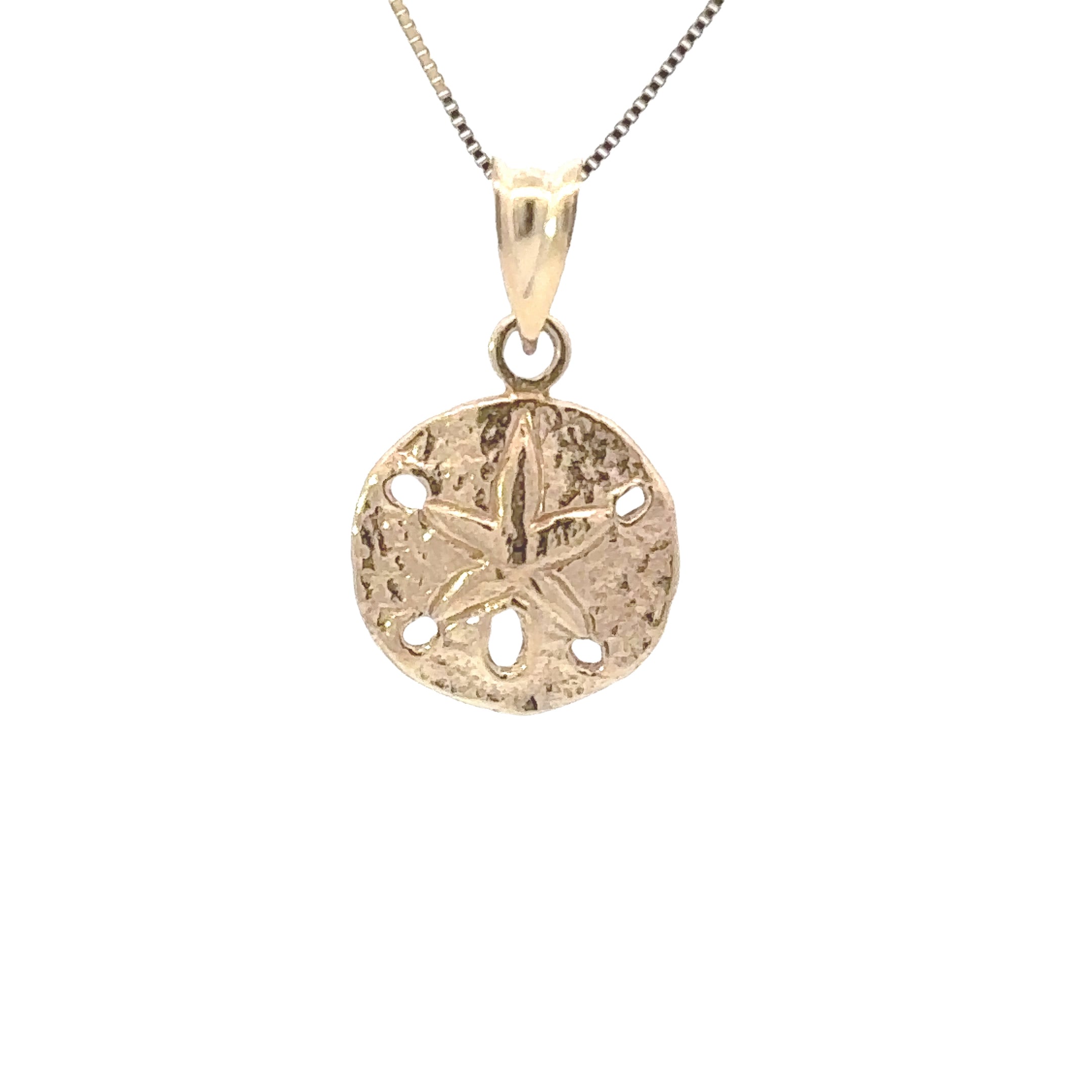 Estate Collection: 14K Yellow Gold Sand Dollar Pendant Necklace