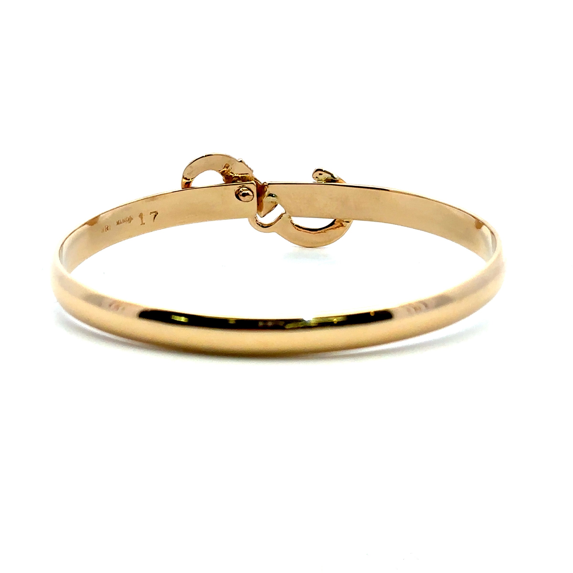 Estate Collection: 18K Yellow Gold Sonya Hook Inspired Bangle Bracelet