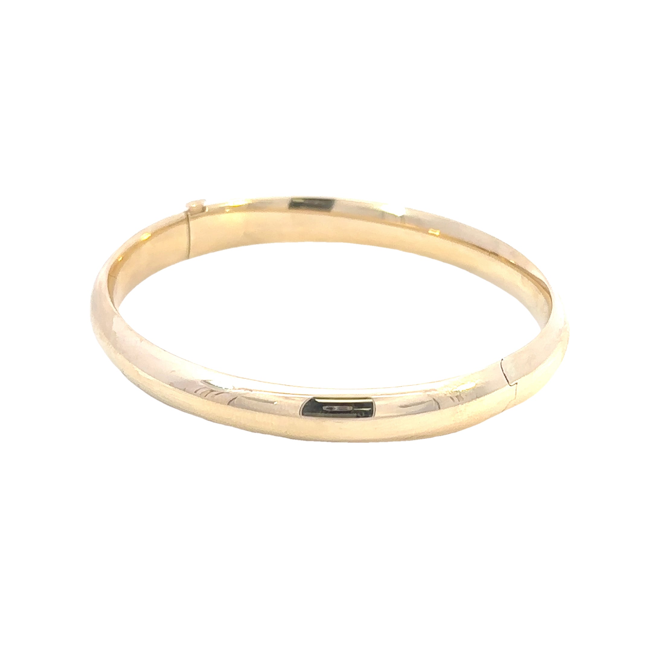 Estate Collection: 14K Yellow Gold Polished Bangle Bracelet