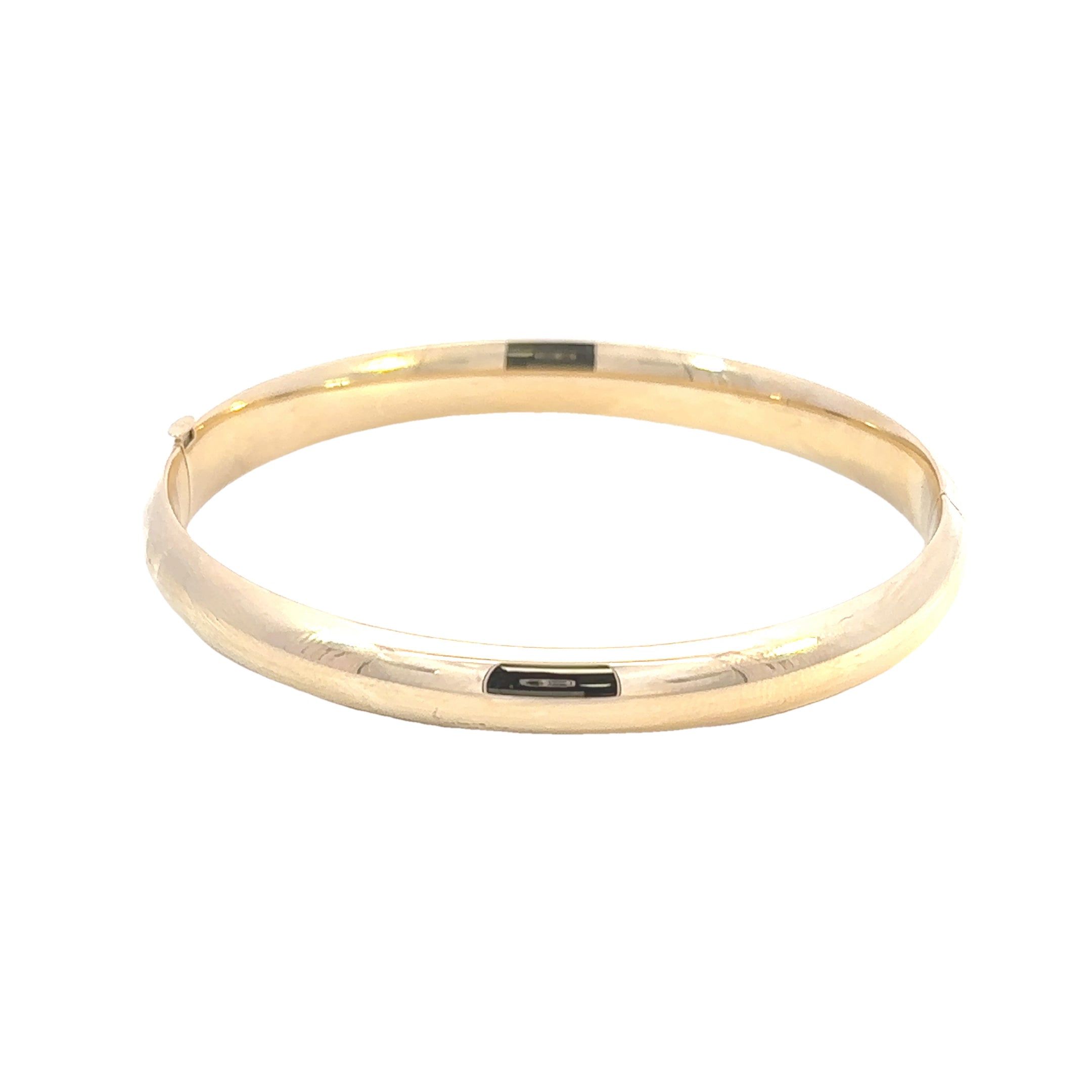 Estate Collection: 14K Yellow Gold Polished Bangle Bracelet