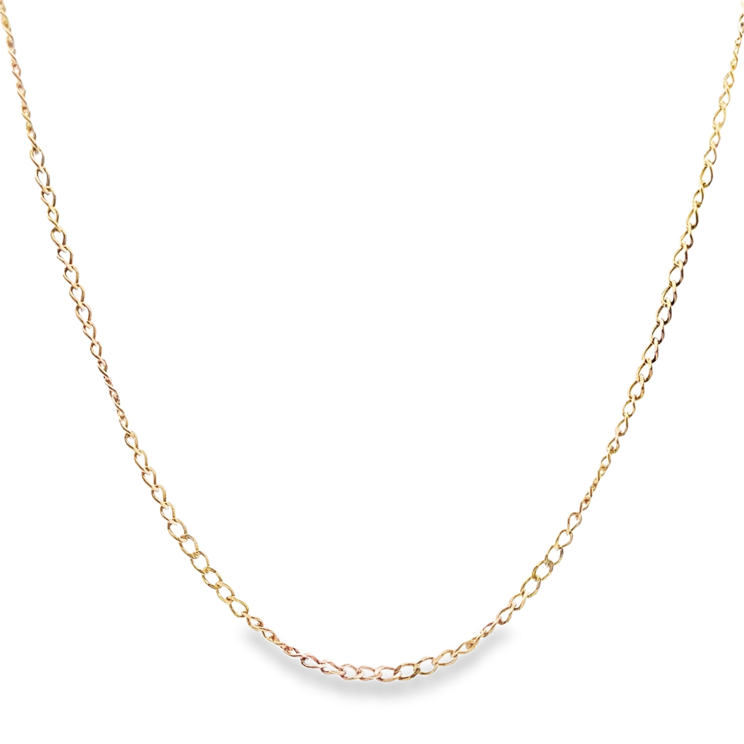Estate Collection: 14K Yellow Gold 18" Curb Link Chain