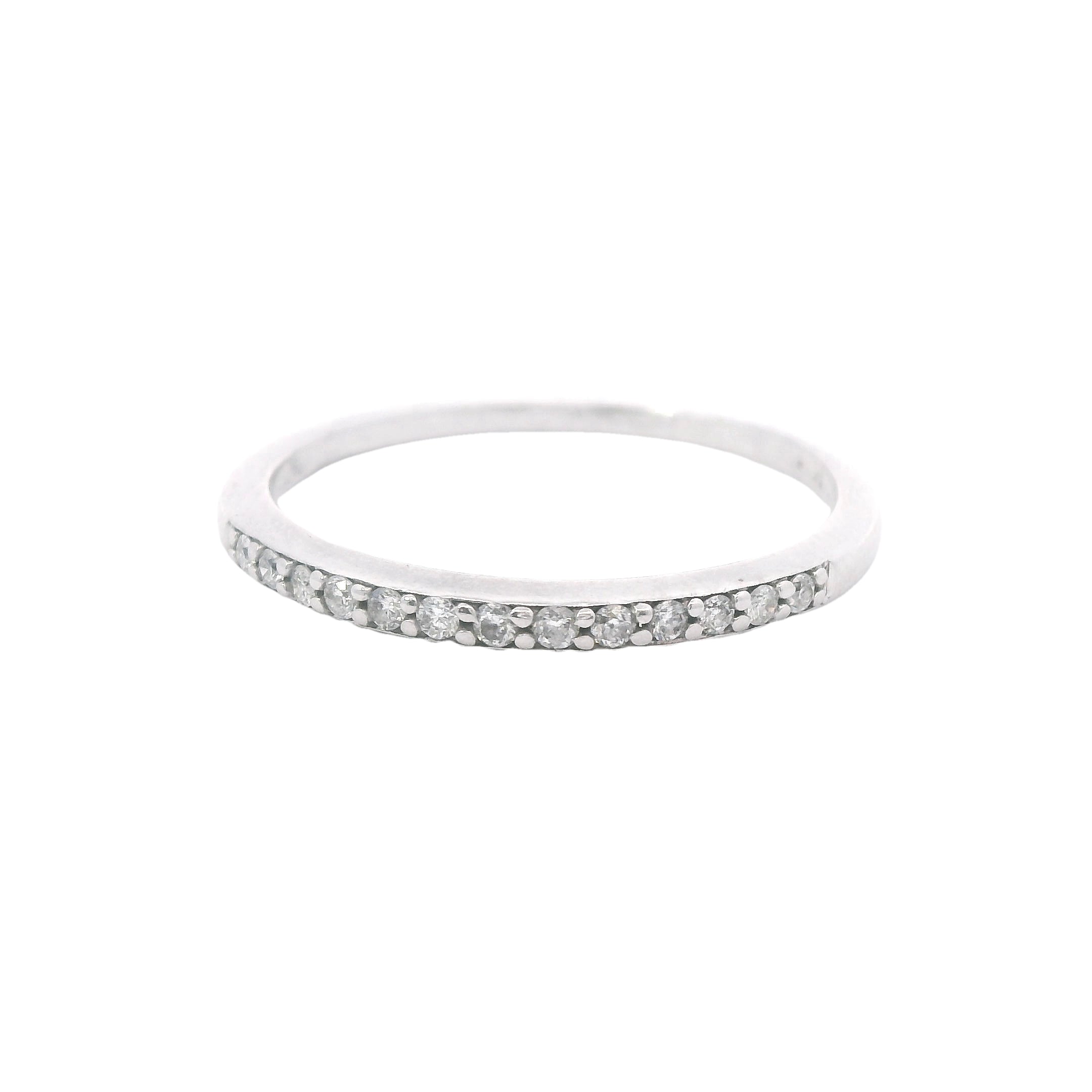 Estate Collection: 14K White Gold 1.5MM Diamond Wedding Band