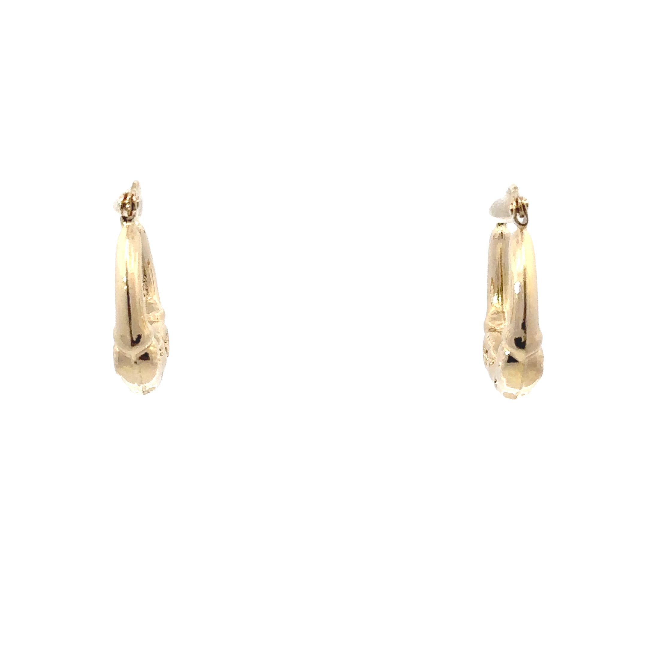 Estate Collection: 14K Yellow Gold Vintage Ram's Head Hoop Earrings