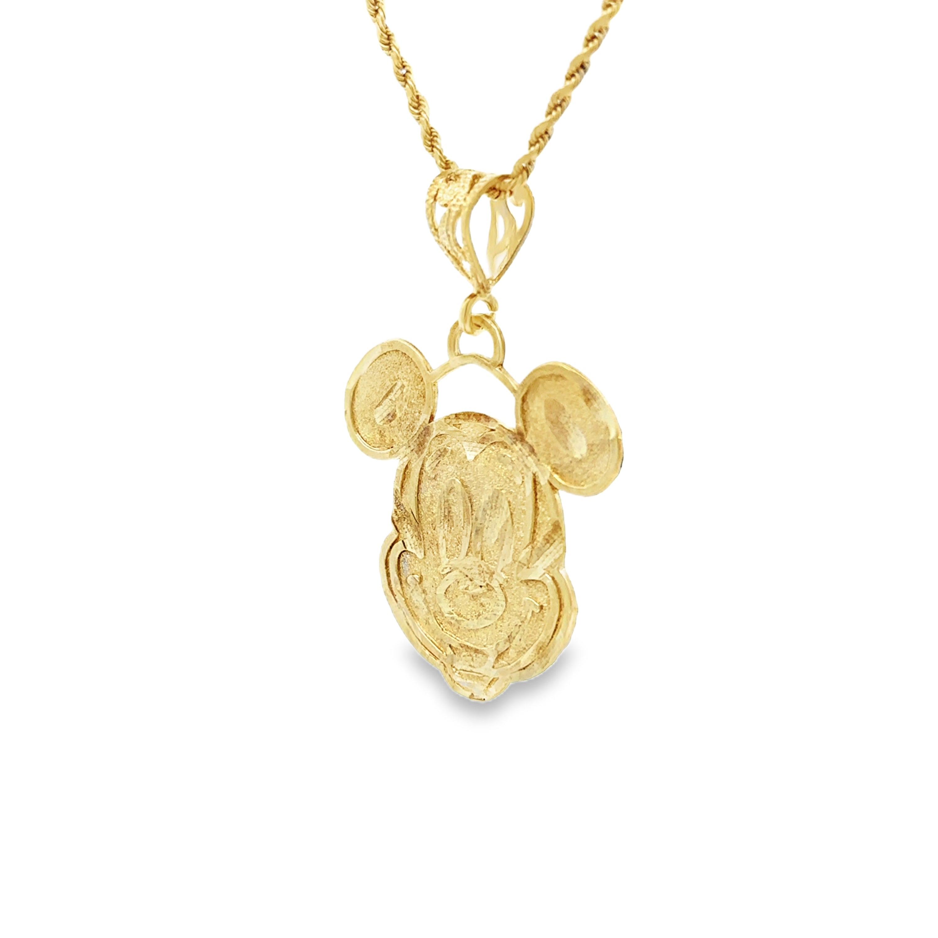 Estate Collection: 10K Yellow Gold Mickey Mouse Head Pendant Without Chain