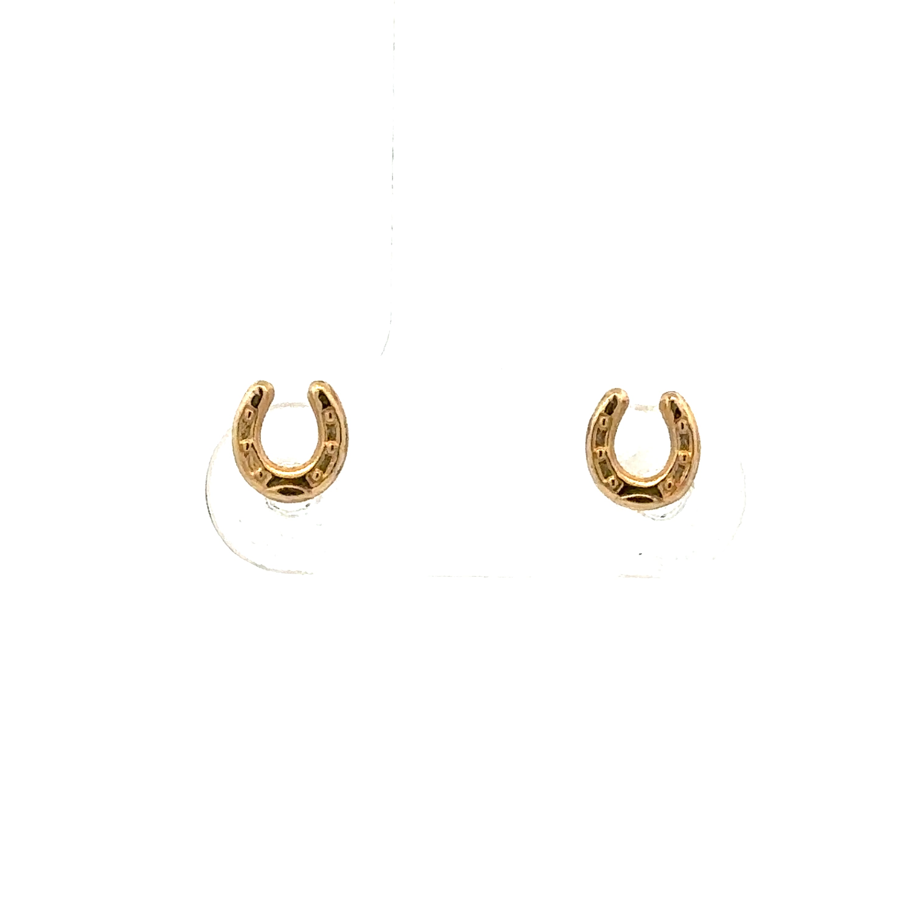 Estate Collection: 14K Yellow Gold Horseshoe Children's Stud Earrings