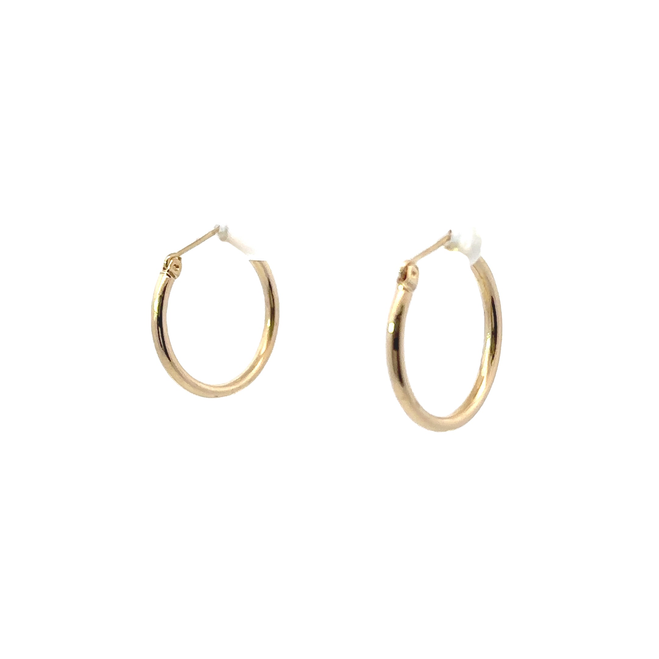 Estate Collection: 14K Yellow Gold Thin 20MM Hoop Earrings