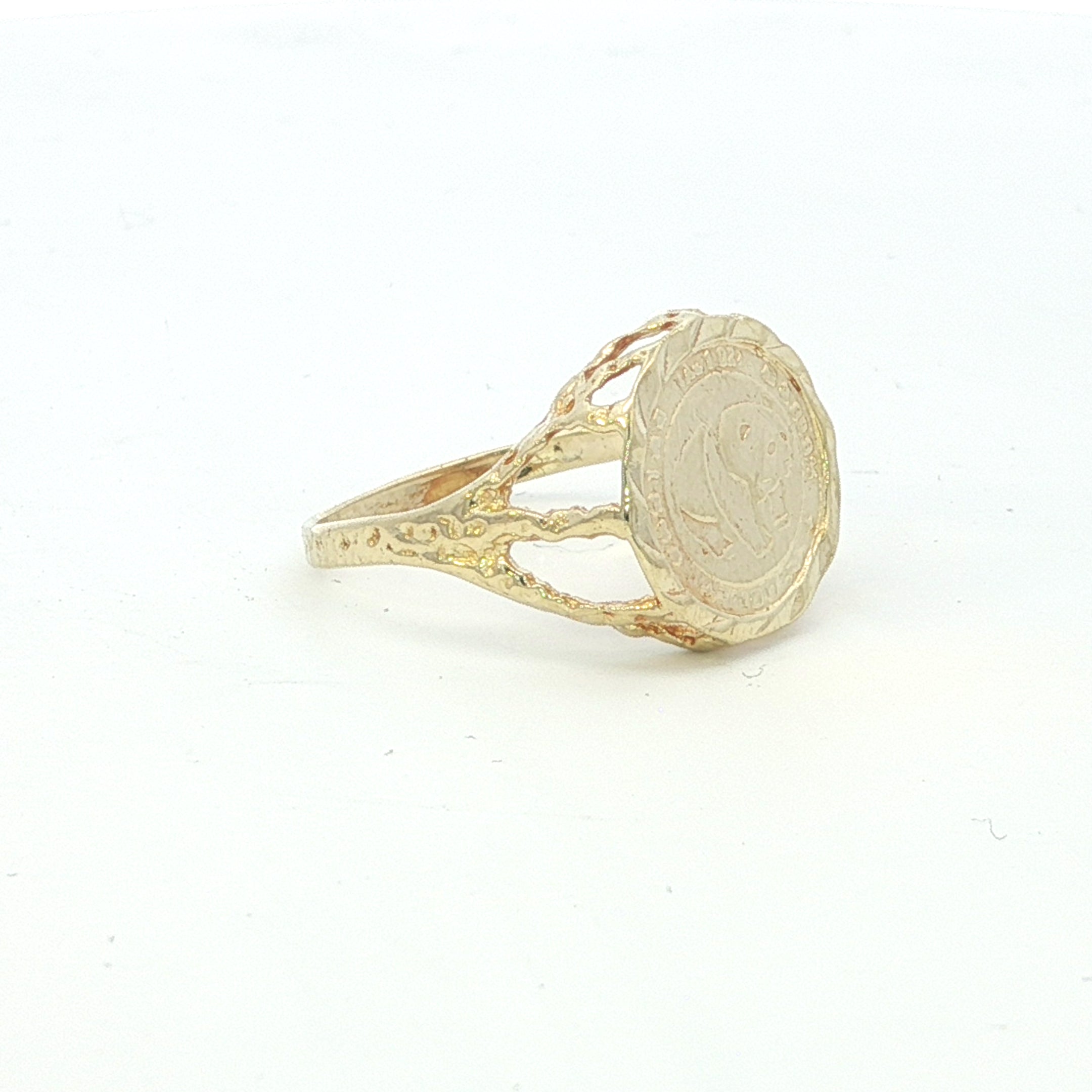Estate Collection: 10K Yellow Gold Panda Ring