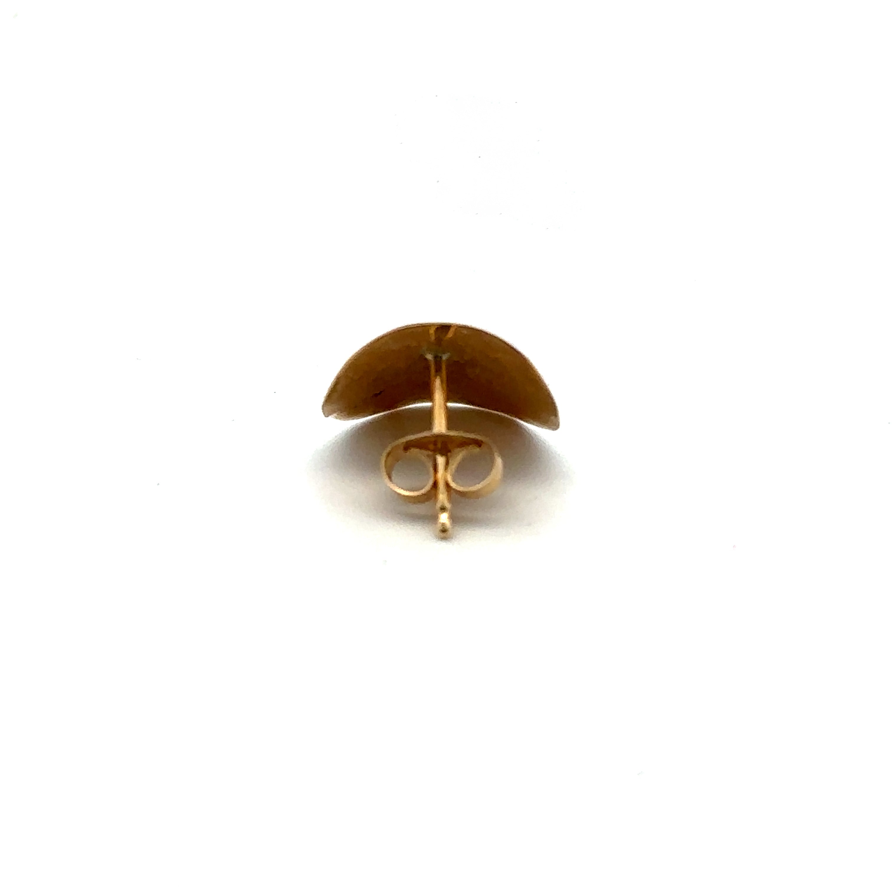 Estate Collection: 14K Yellow Gold Hammered Disc Stud Earrings
