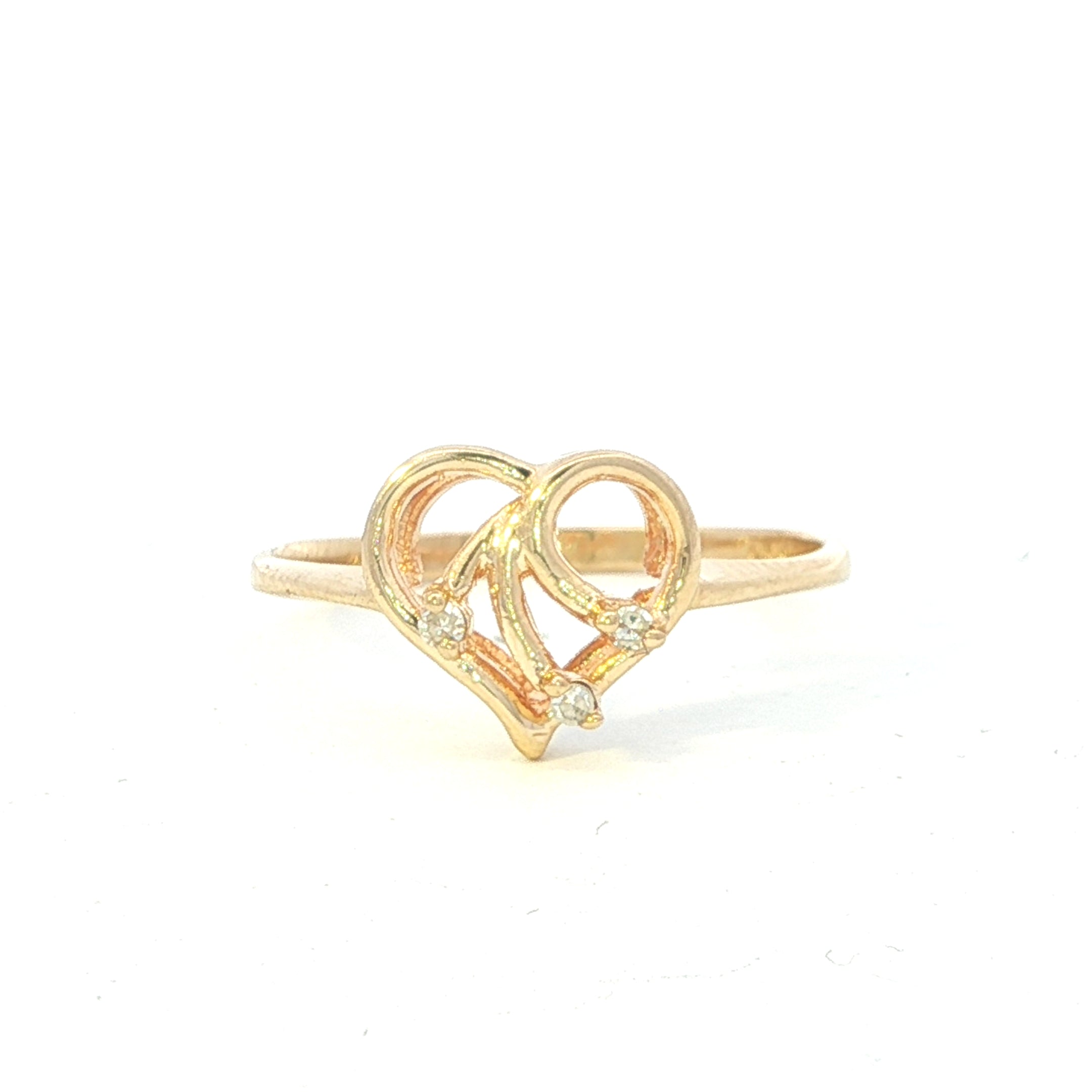 Estate Collection: 10K Yellow Gold Heart Ring