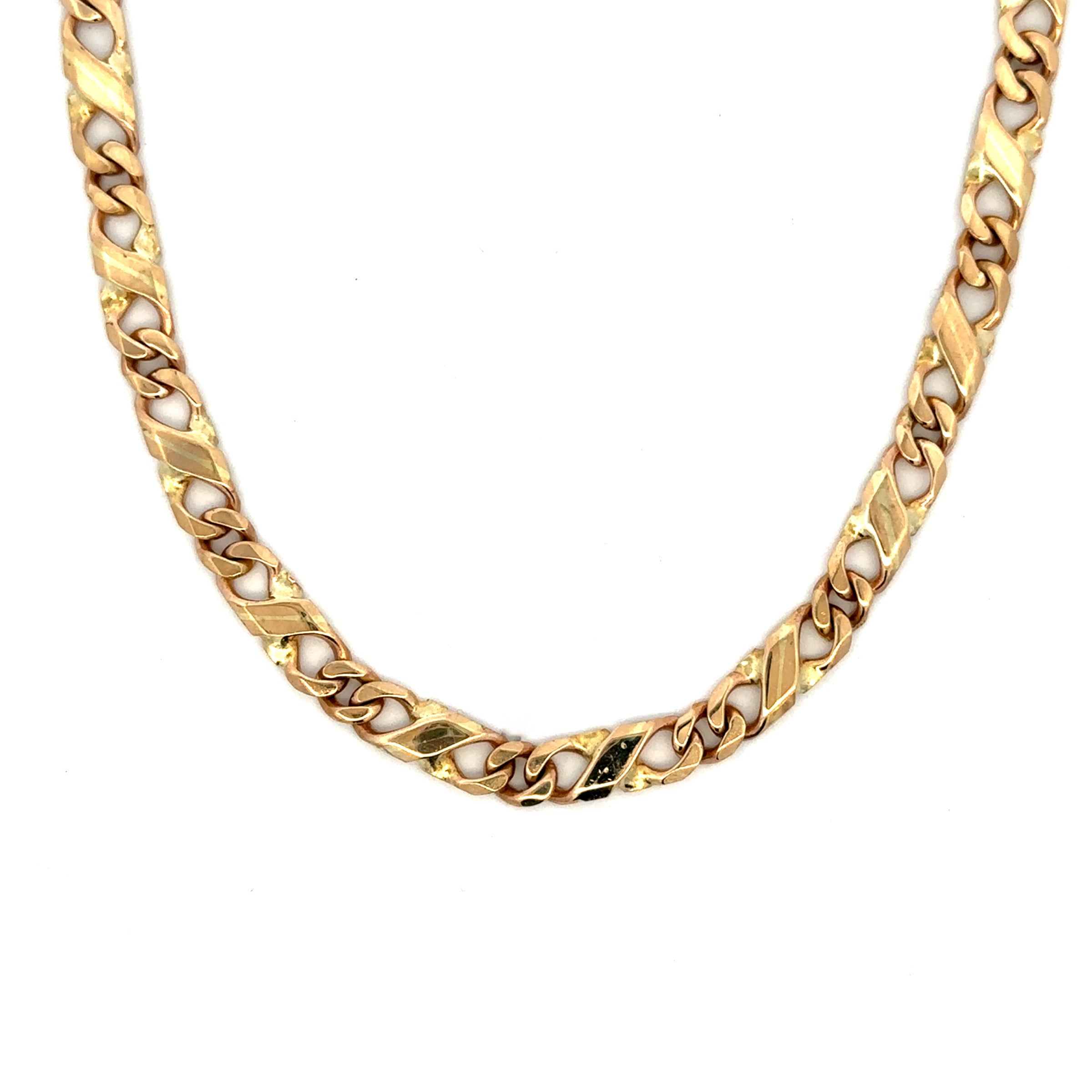 Estate Collection: 14K Yellow Gold 20" Fancy Link Chain