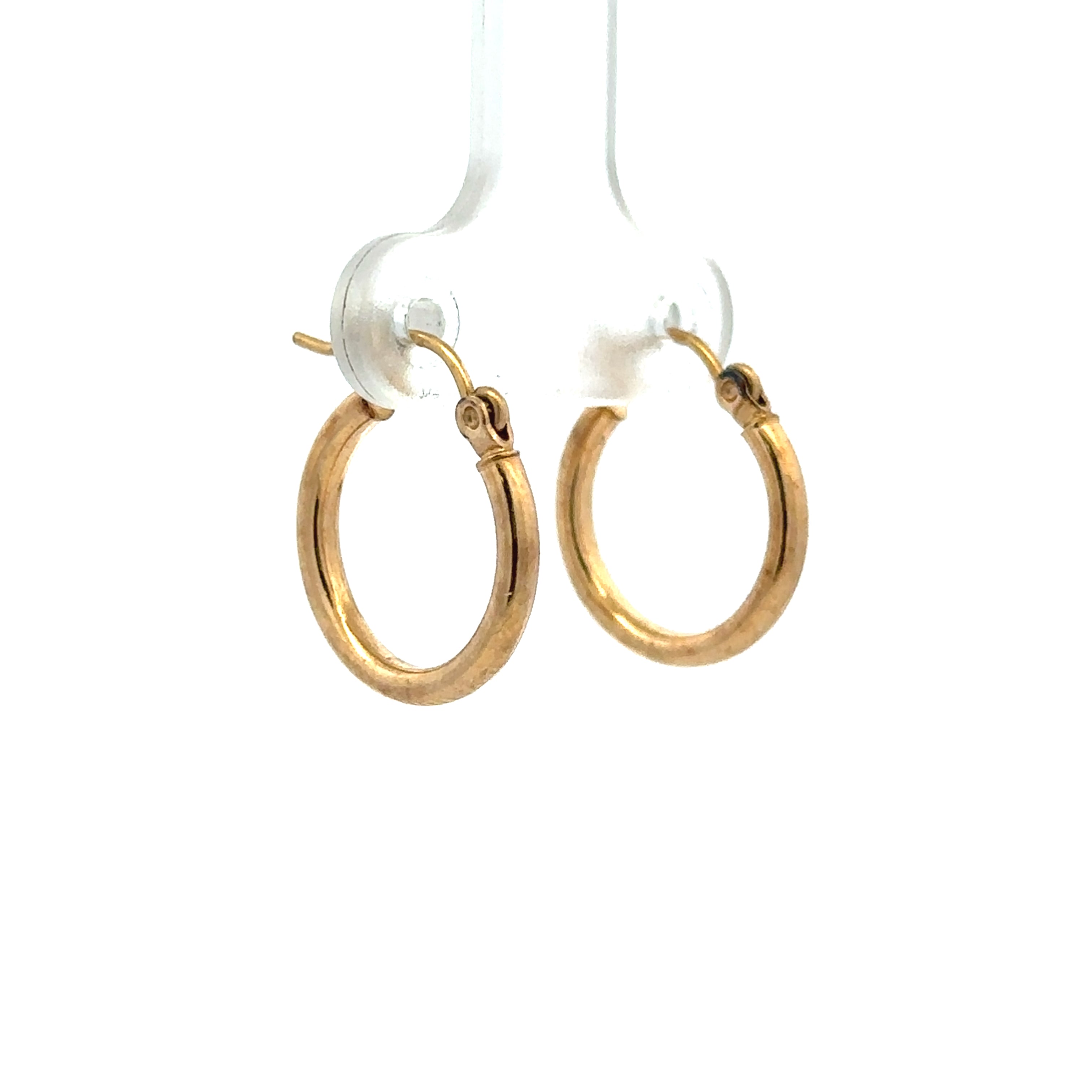 Estate Collection: 14K Yellow Gold 11.5X2mm Huggie Hoop Earrings