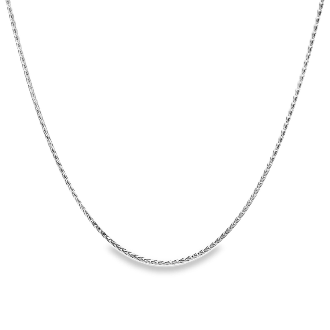 10K White Gold 1MM 22" Baby Wheat Chain