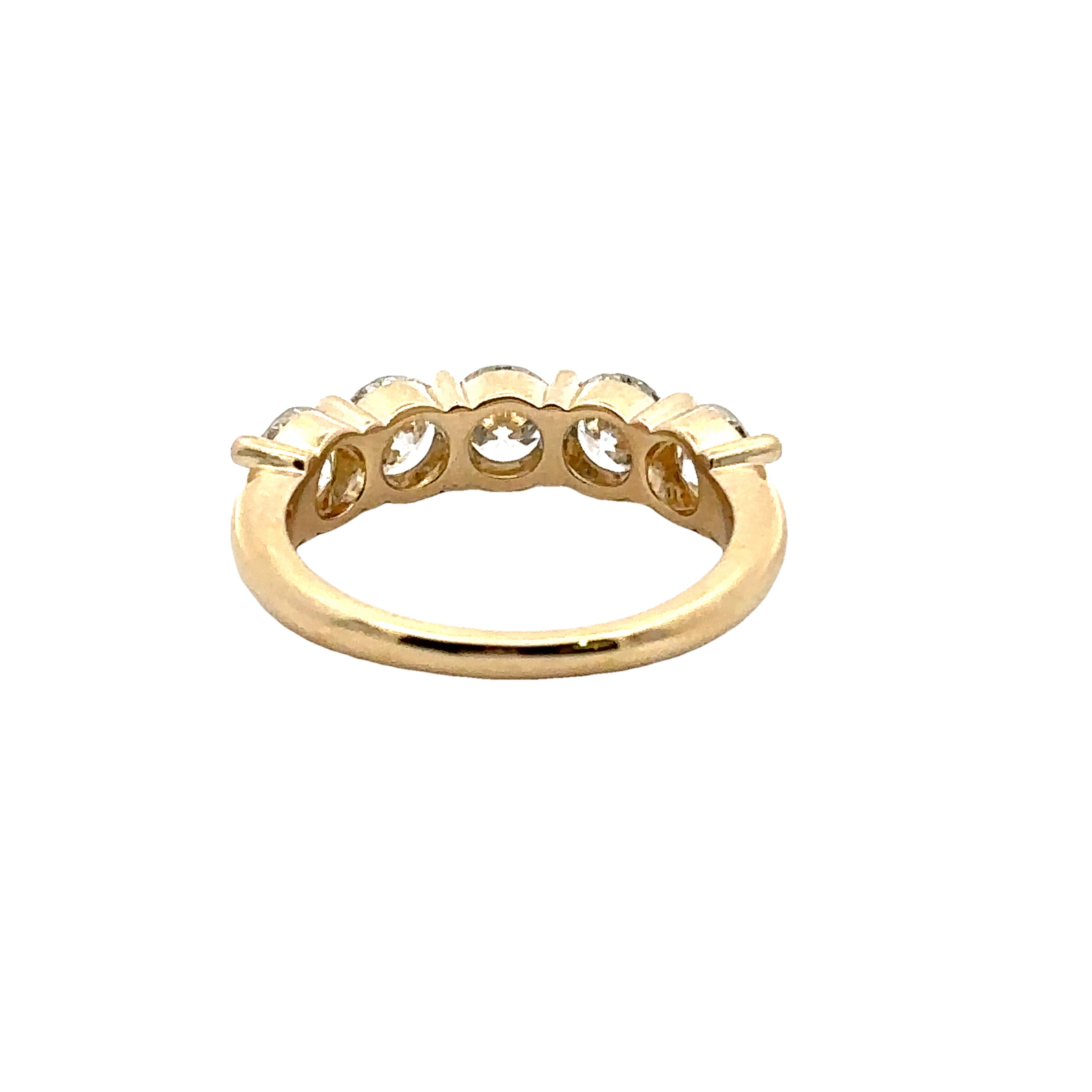 14K Yellow Gold 2.00CTW Lab-Grow Diamond 5 Stone Ring