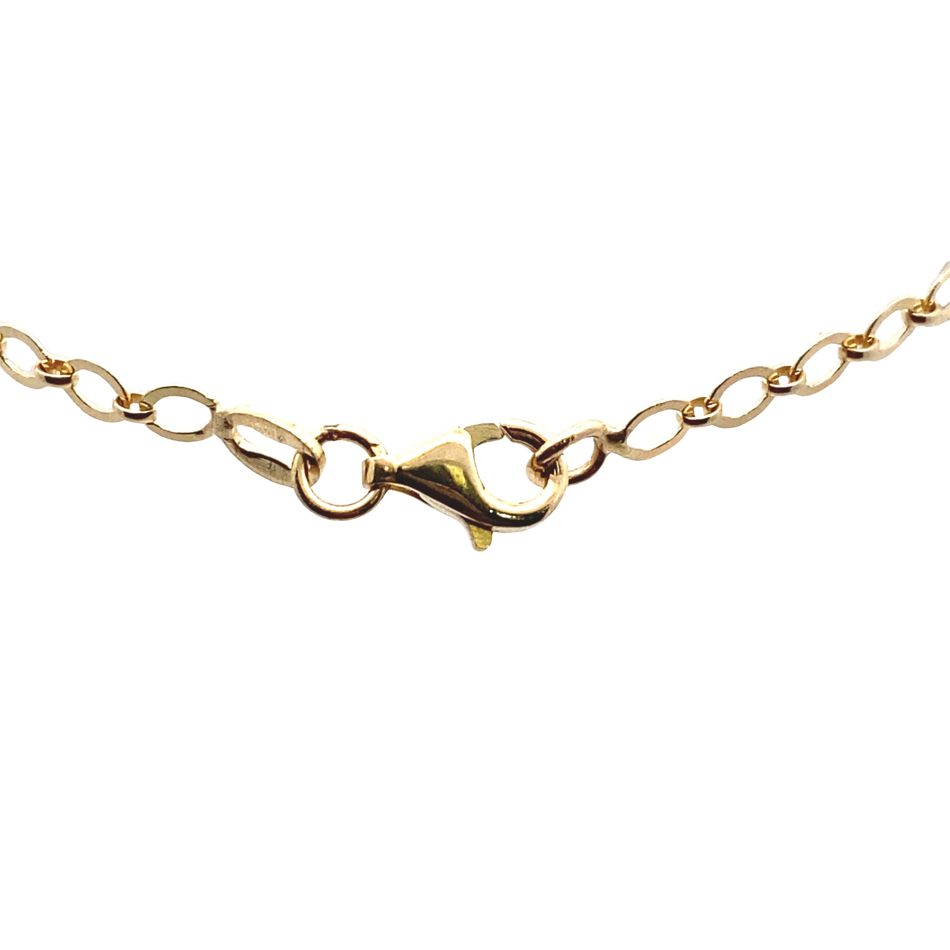 14K YELLOW GOLD OPEN OVAL CABLE BRACELET