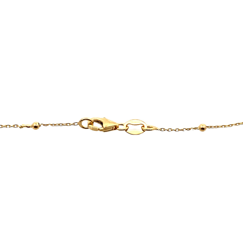 14K Yellow Gold Cross Rosary Necklace