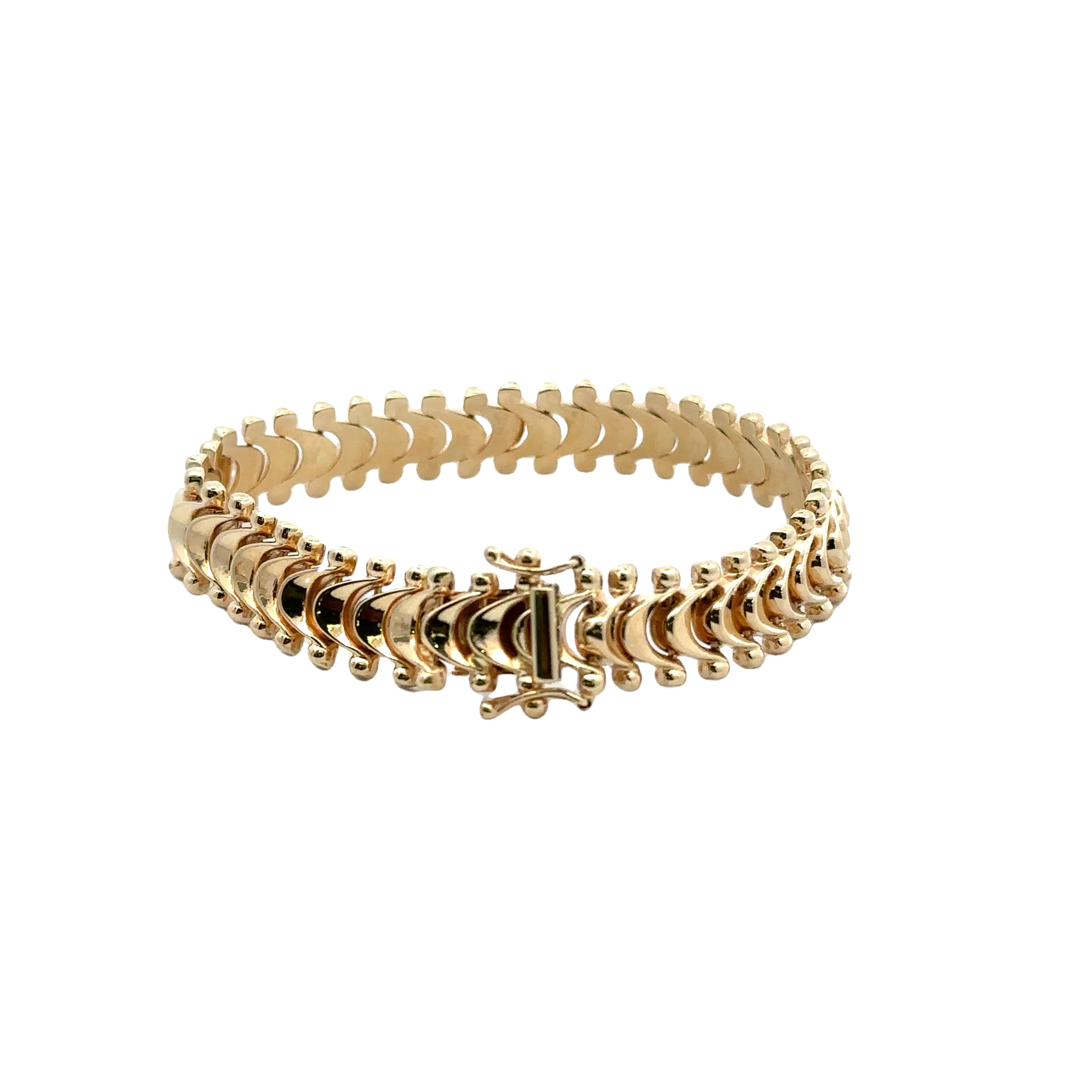 Estate Collection: 14K Yellow Fancy Tennis Bracelet