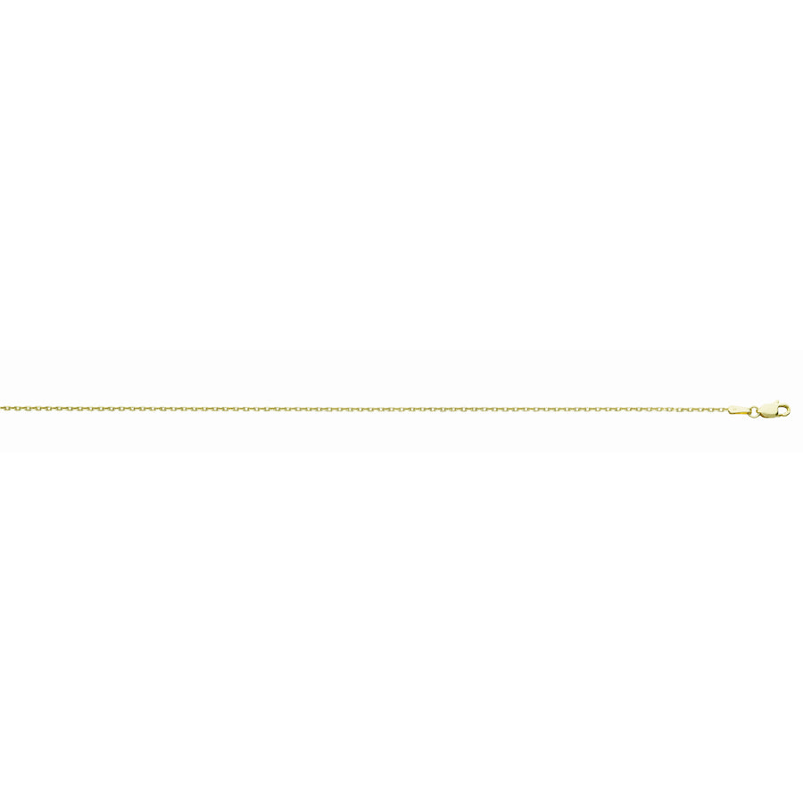 14K Yellow Gold 1.5MM 18" Diamond-Cut Cable Chain