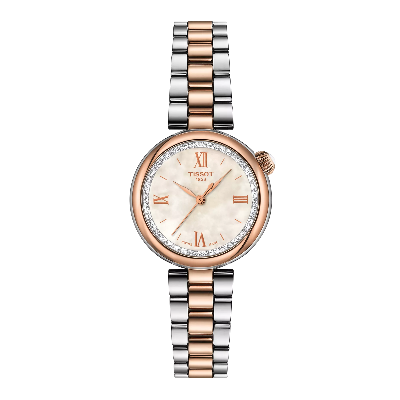 Tissot Desir 28mm Women's Two Toned Swiss Quartz Rose Gold Dial Watch