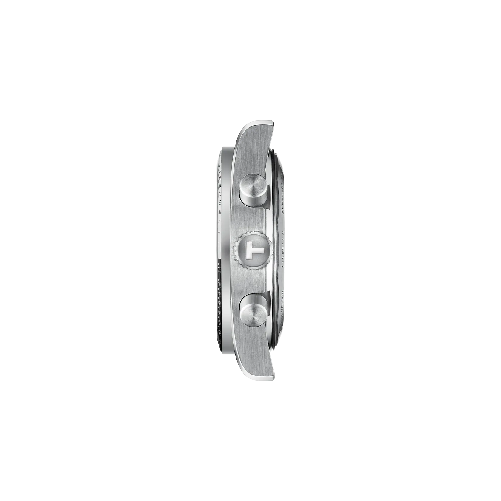 Tissot PR516 40mm Men's Sport Stainless Chronograph Quartz Silver Dial Black Face Watch