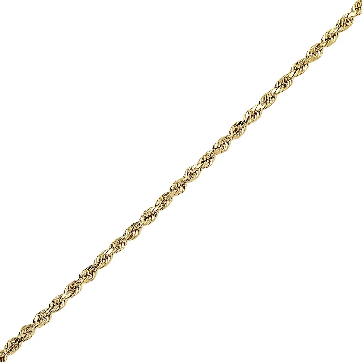 10K Yellow Gold 2MM 22" Rope Chain