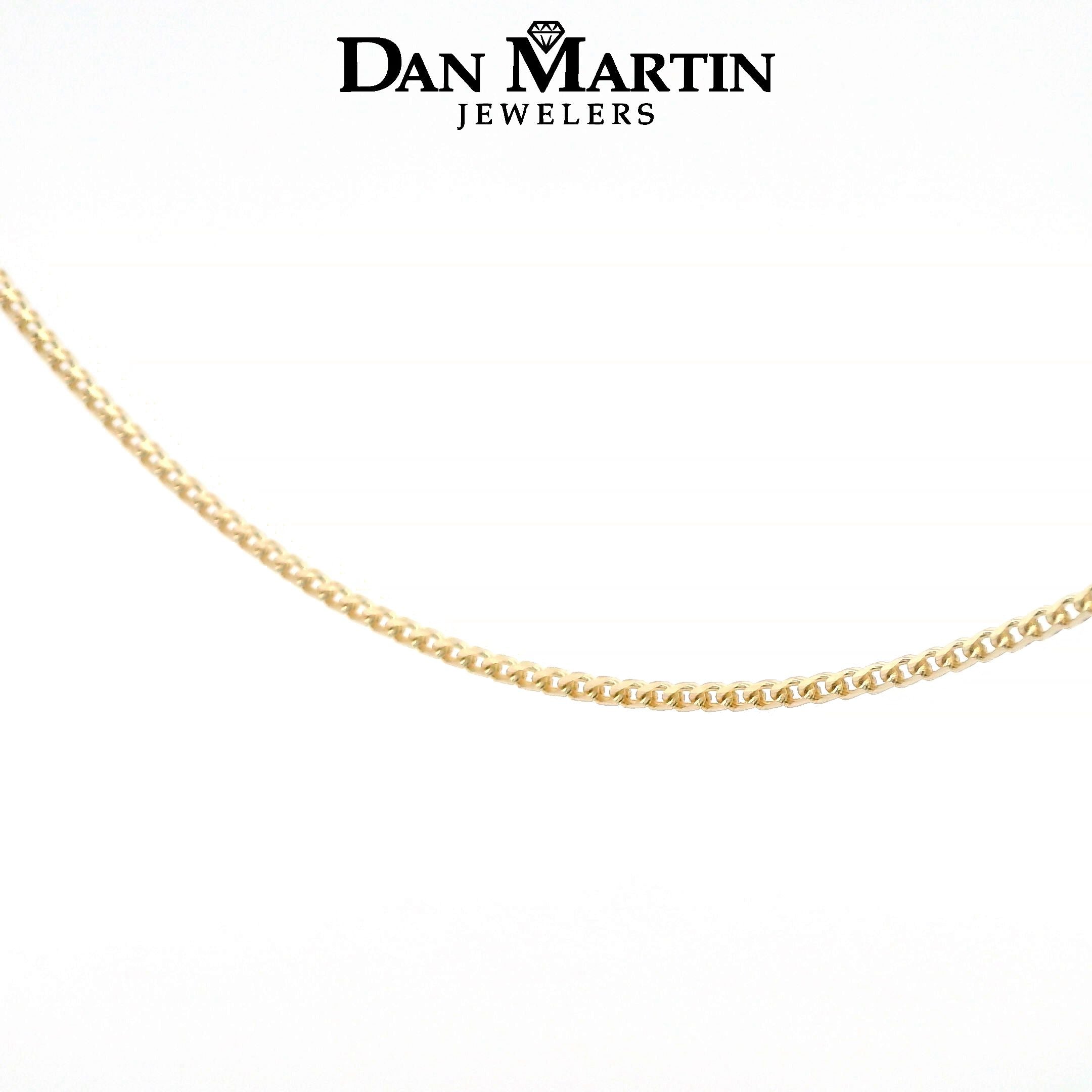 14k Yellow Gold 1.0MM Solid Franco Chain