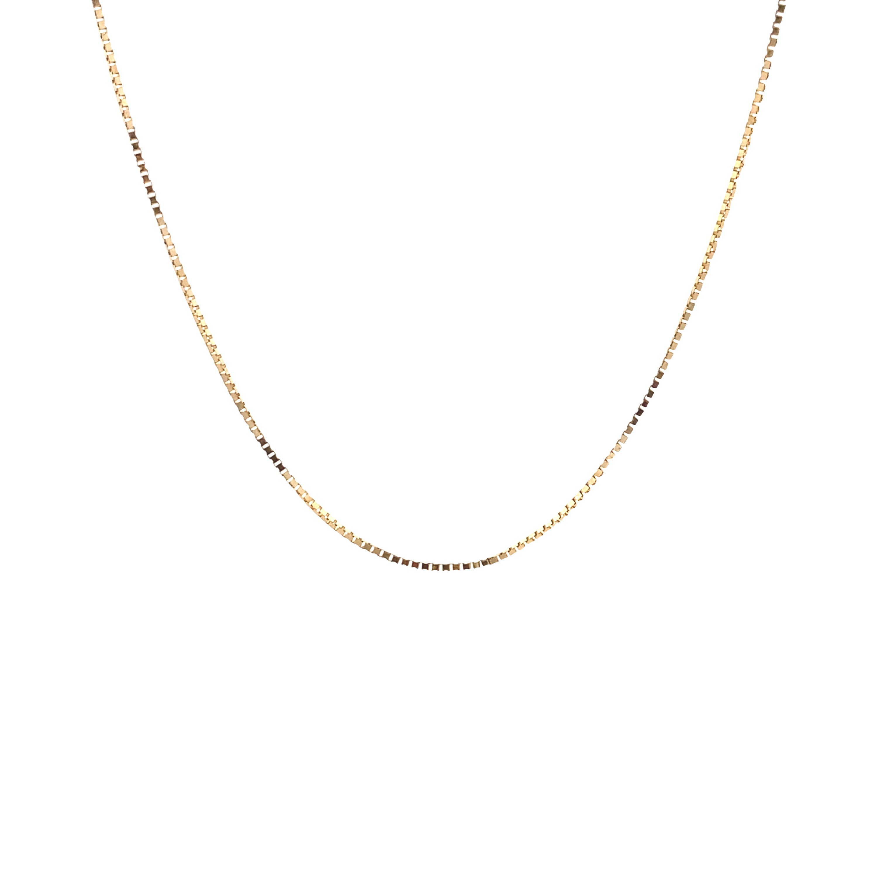 10K Yellow Gold 0.9MM Diamond-Cut Box Chain