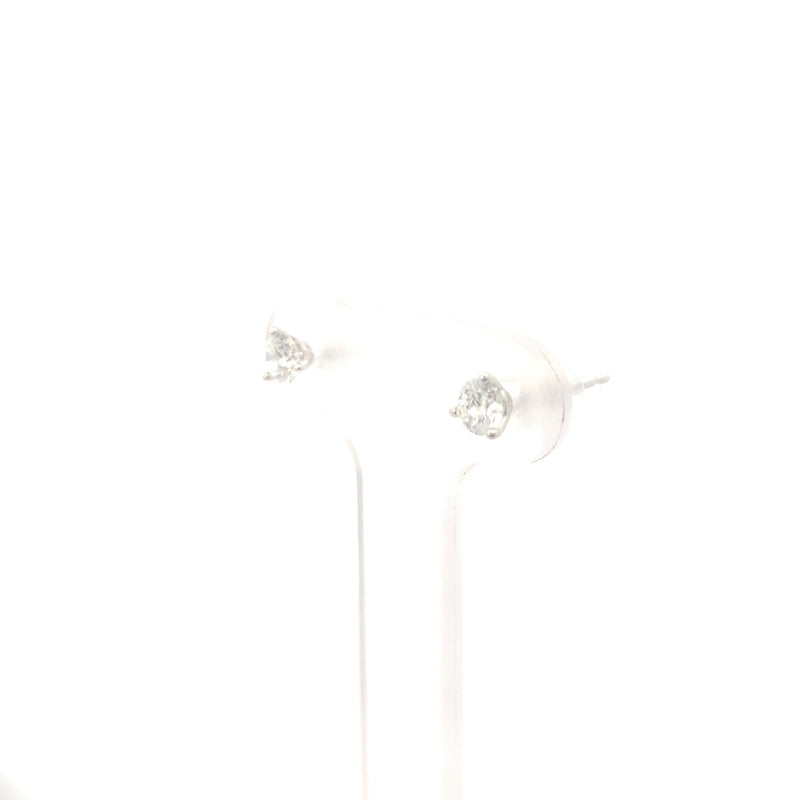 14K White Gold 1/3CT. Lab-Grown Martini Set Diamond Studs