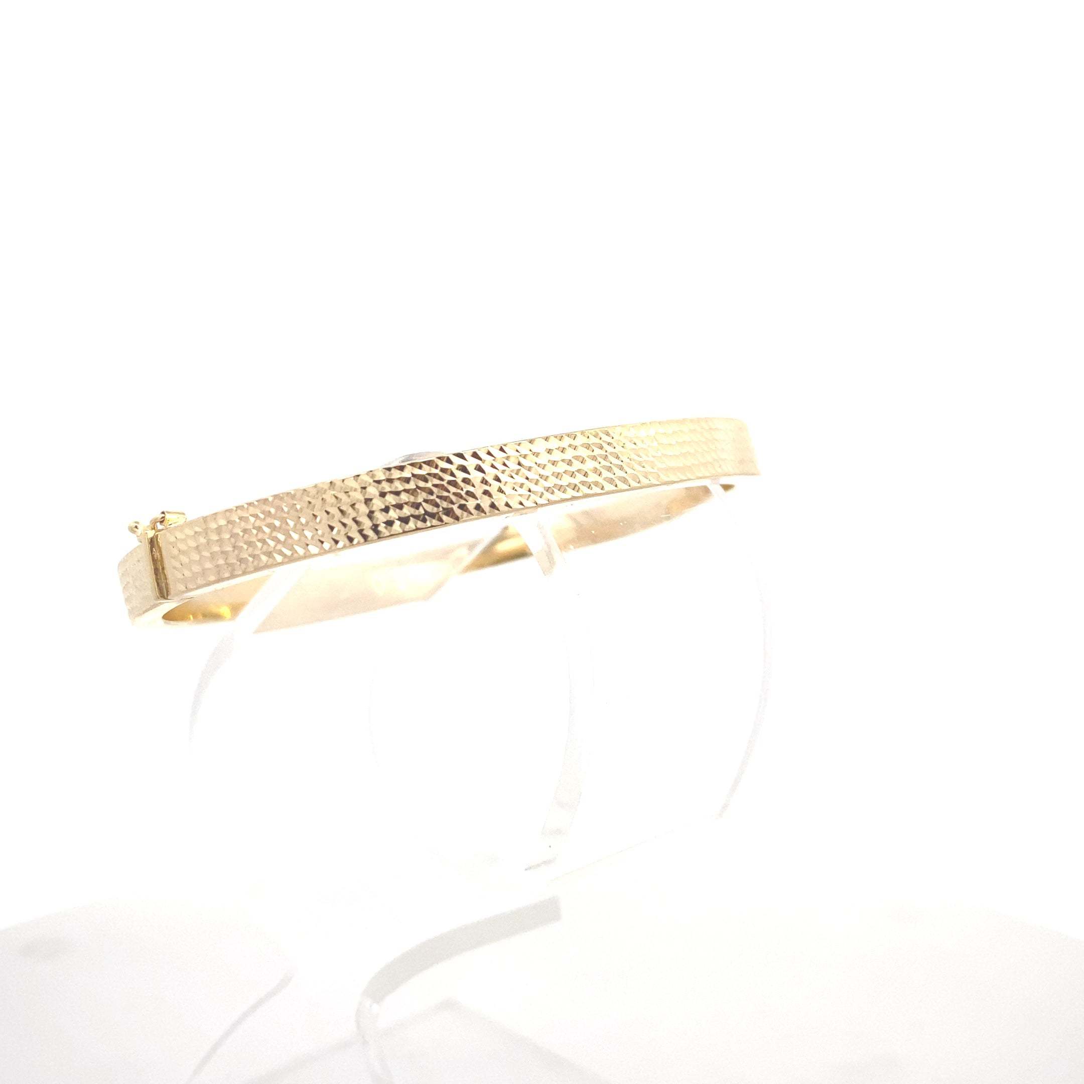 10K Yellow Gold 6MM Hinged Bangle Bracelet