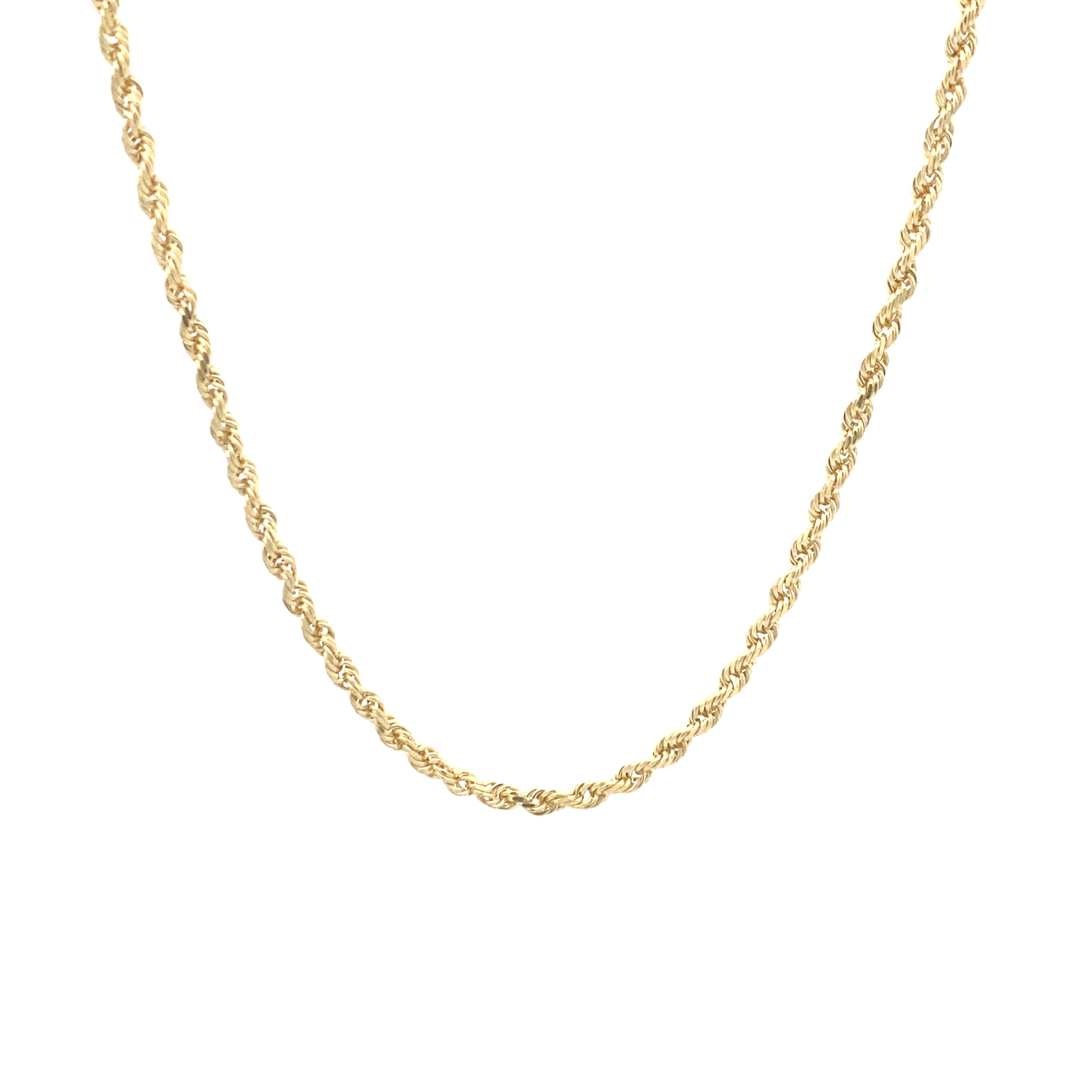 10K Yellow Gold 2MM 22" Rope Chain