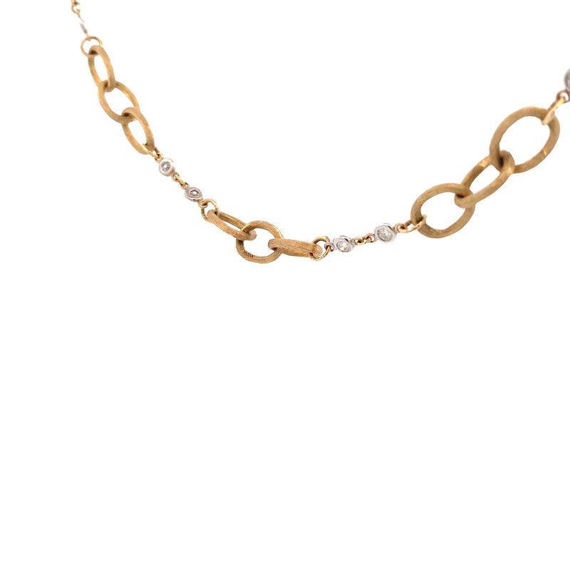MORRIS & DAVID 14K Yellow Gold 1CT. Diamond Textured Chain-Style Necklace