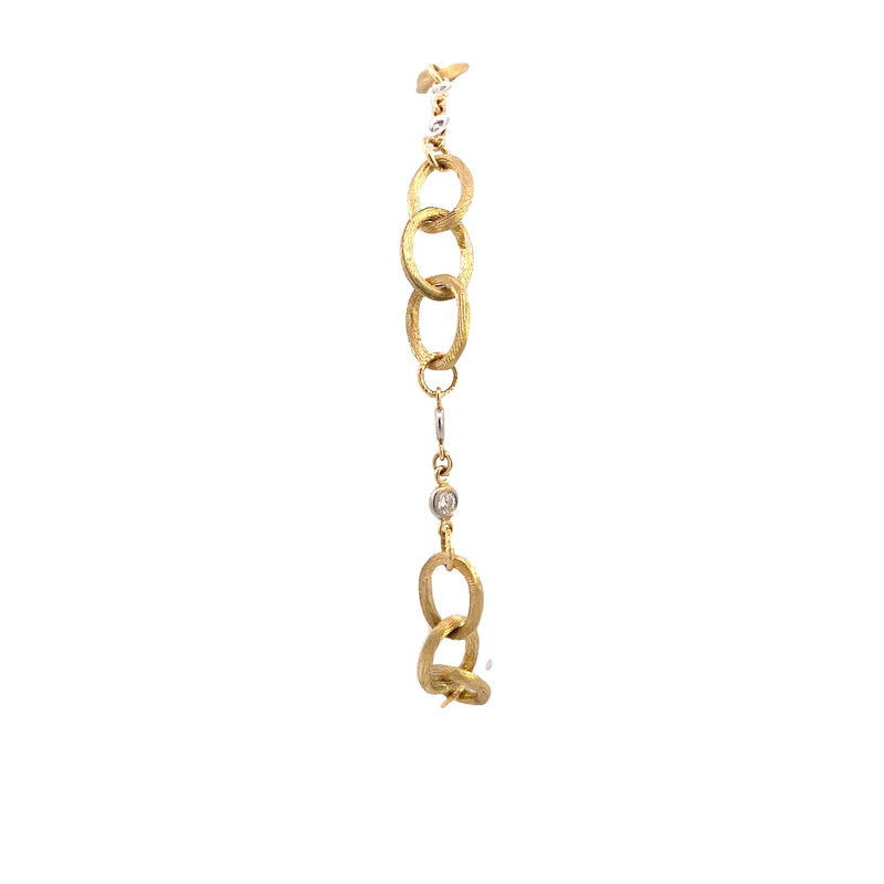 MORRIS AND DAVID 14K Yellow Gold 1/2CT. Textured Diamond Chain Bracelet
