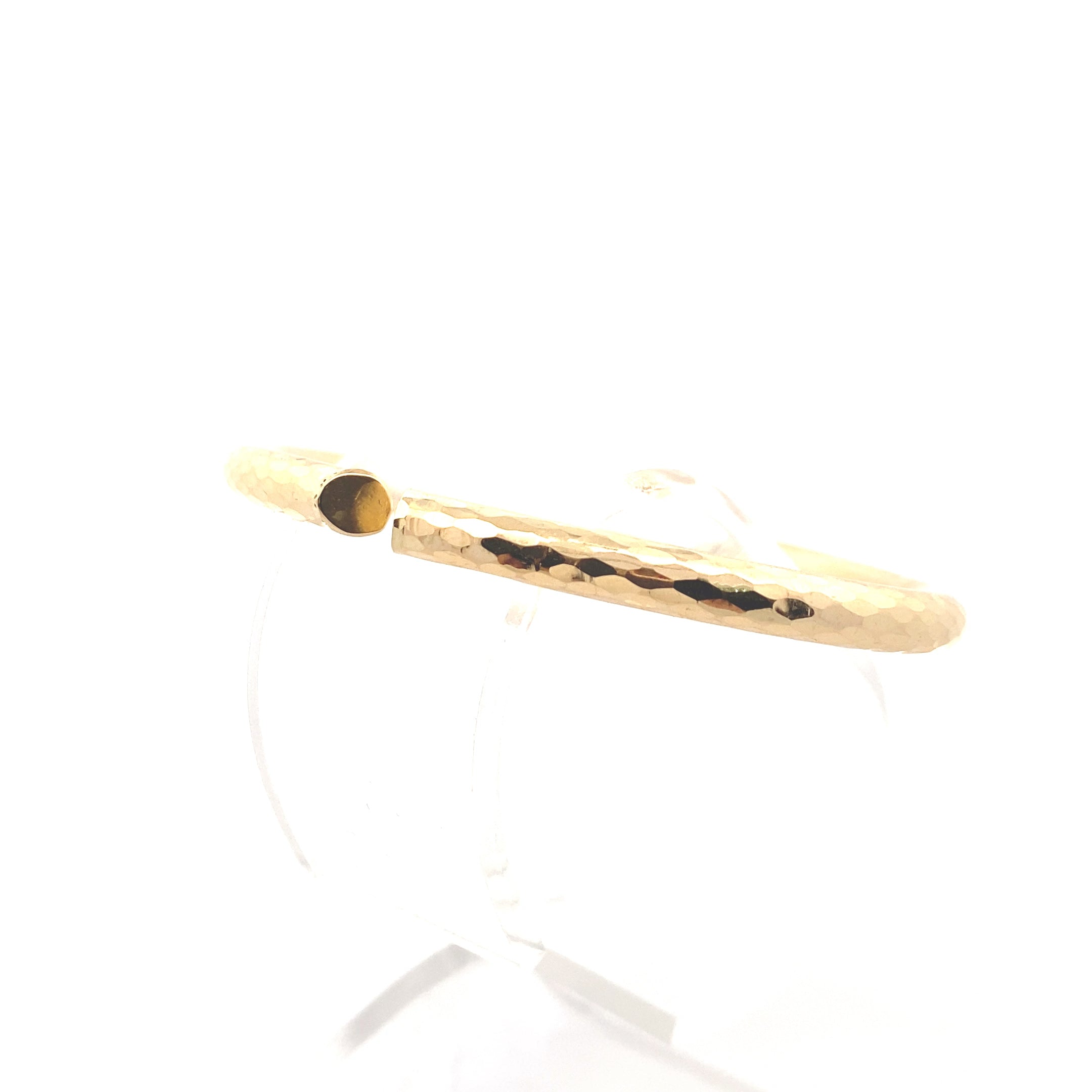 10K Yellow Gold Hinged Open Bangle Bracelet