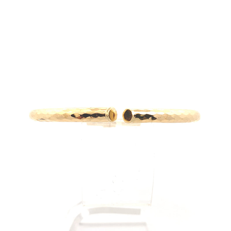 10K Yellow Gold Hinged Open Bangle Bracelet