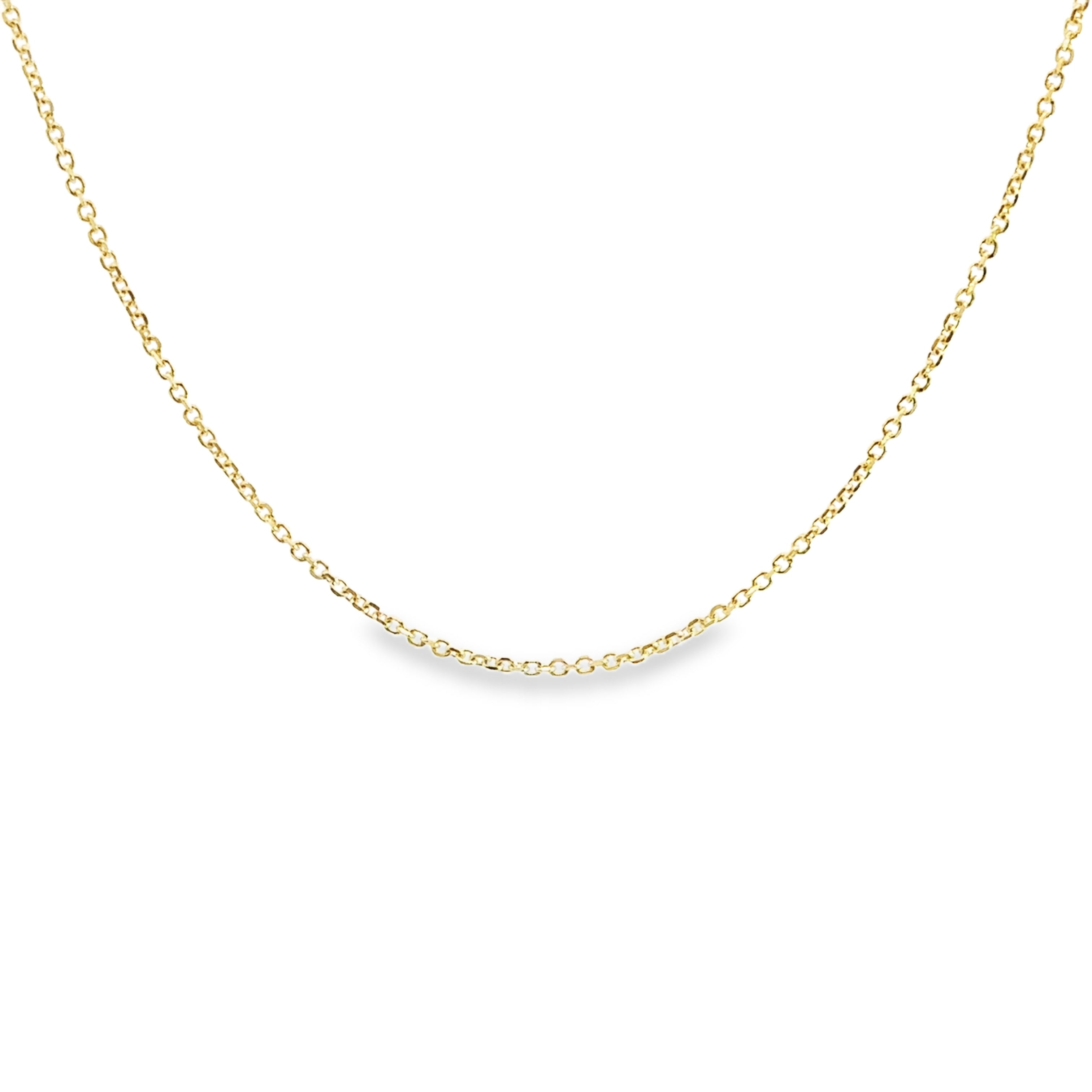 10K Yellow Gold 1MM 16-18" Diamond-Cut Cable Chain