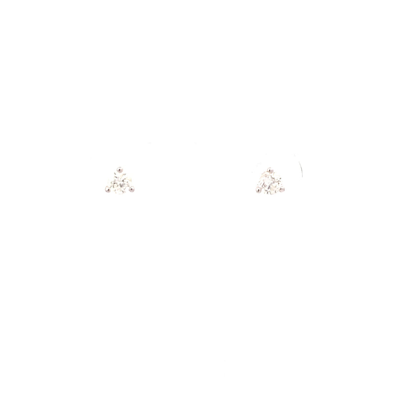 14K White Gold 3/20CT. Diamond Martini-Set Stud Earrings