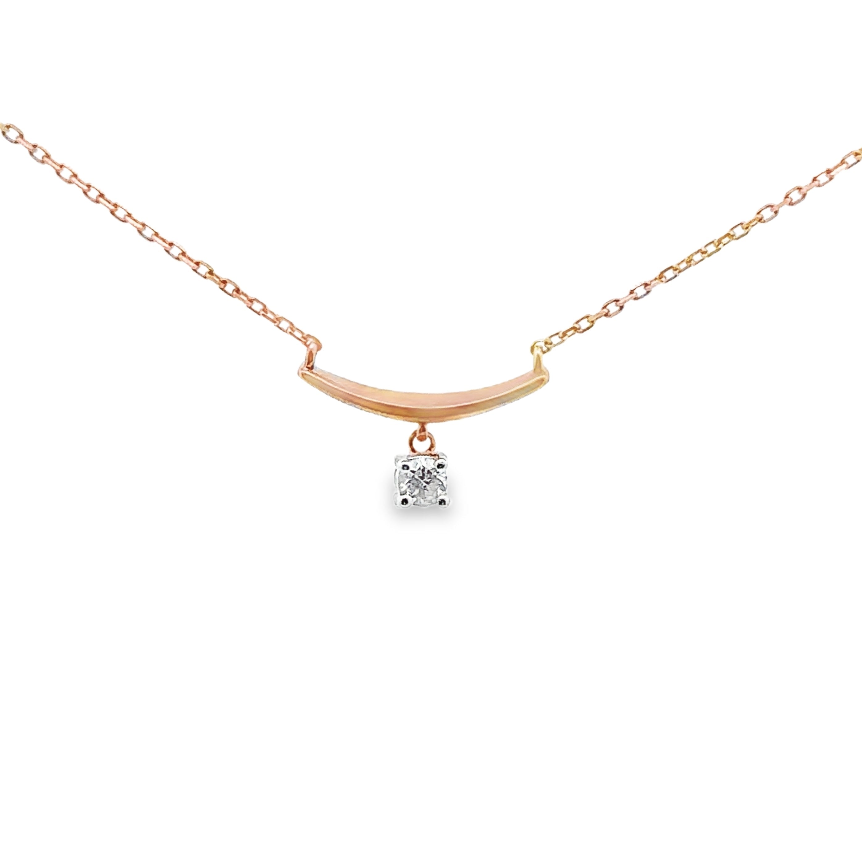 10K Yellow Gold Diamond Gold Bar Necklace