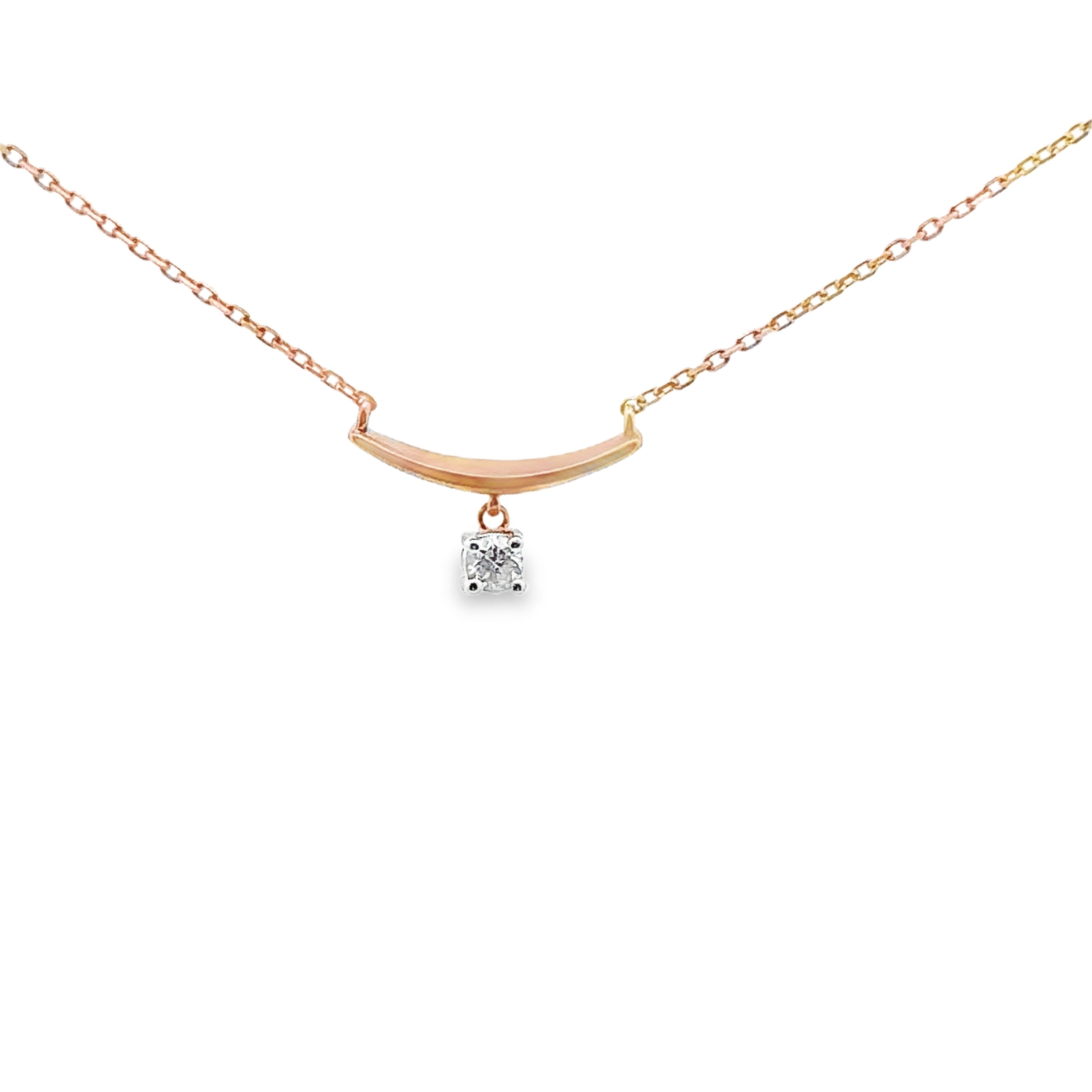 10K Yellow Gold Diamond Gold Bar Necklace