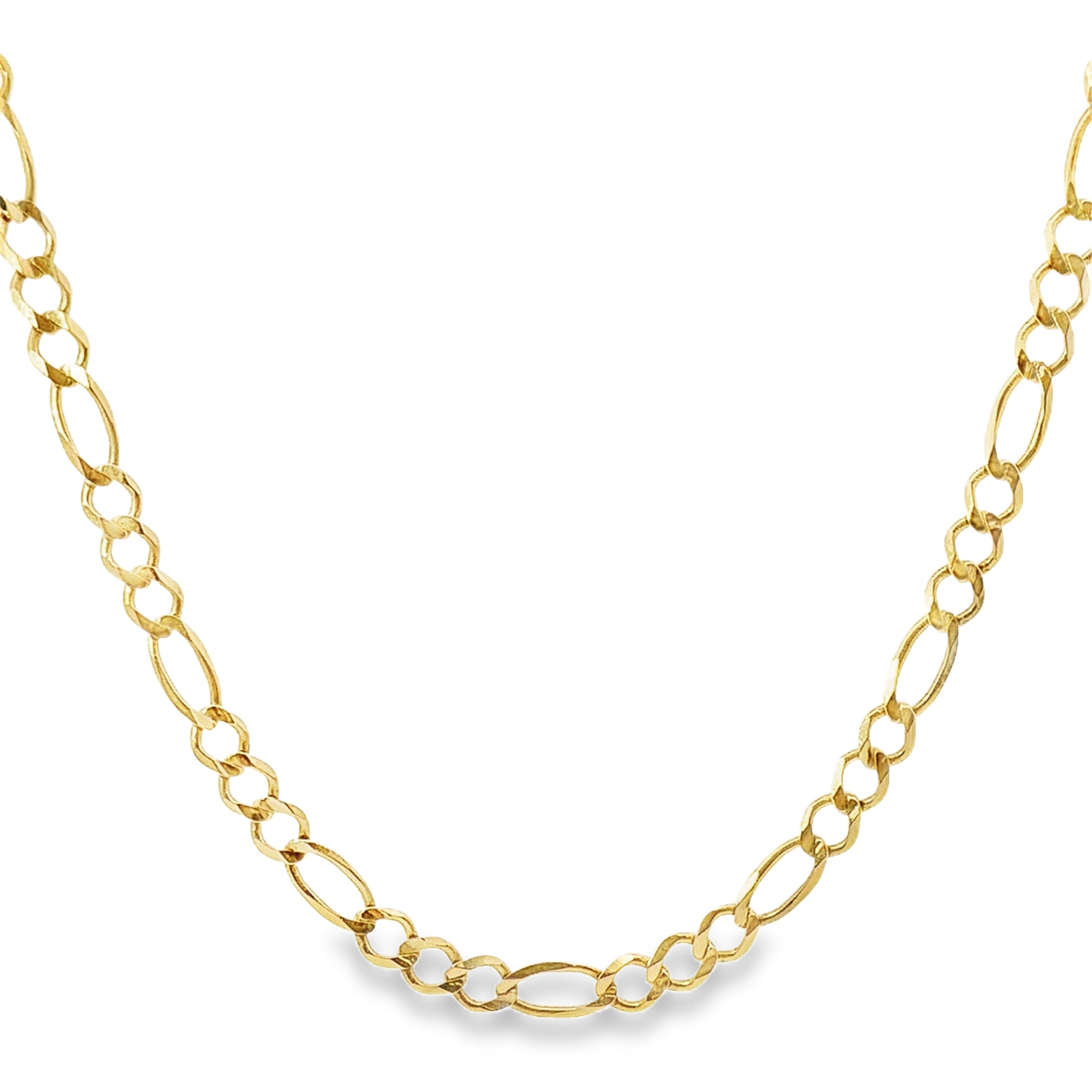 10K Yellow Gold 6.1MM Solid 22" Miami Cuban Link Chain on white background.