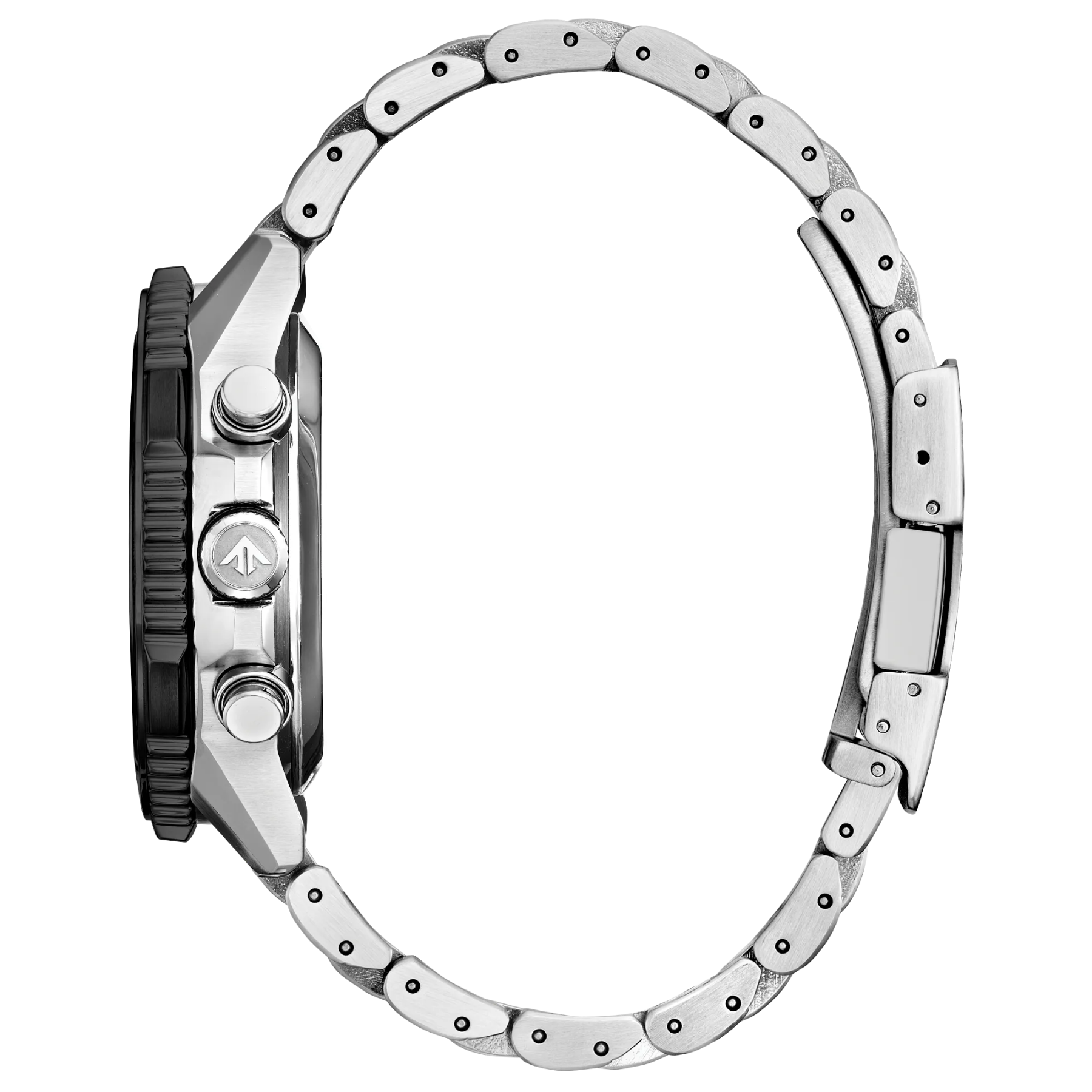 Silver citizen watch on a transparent background 