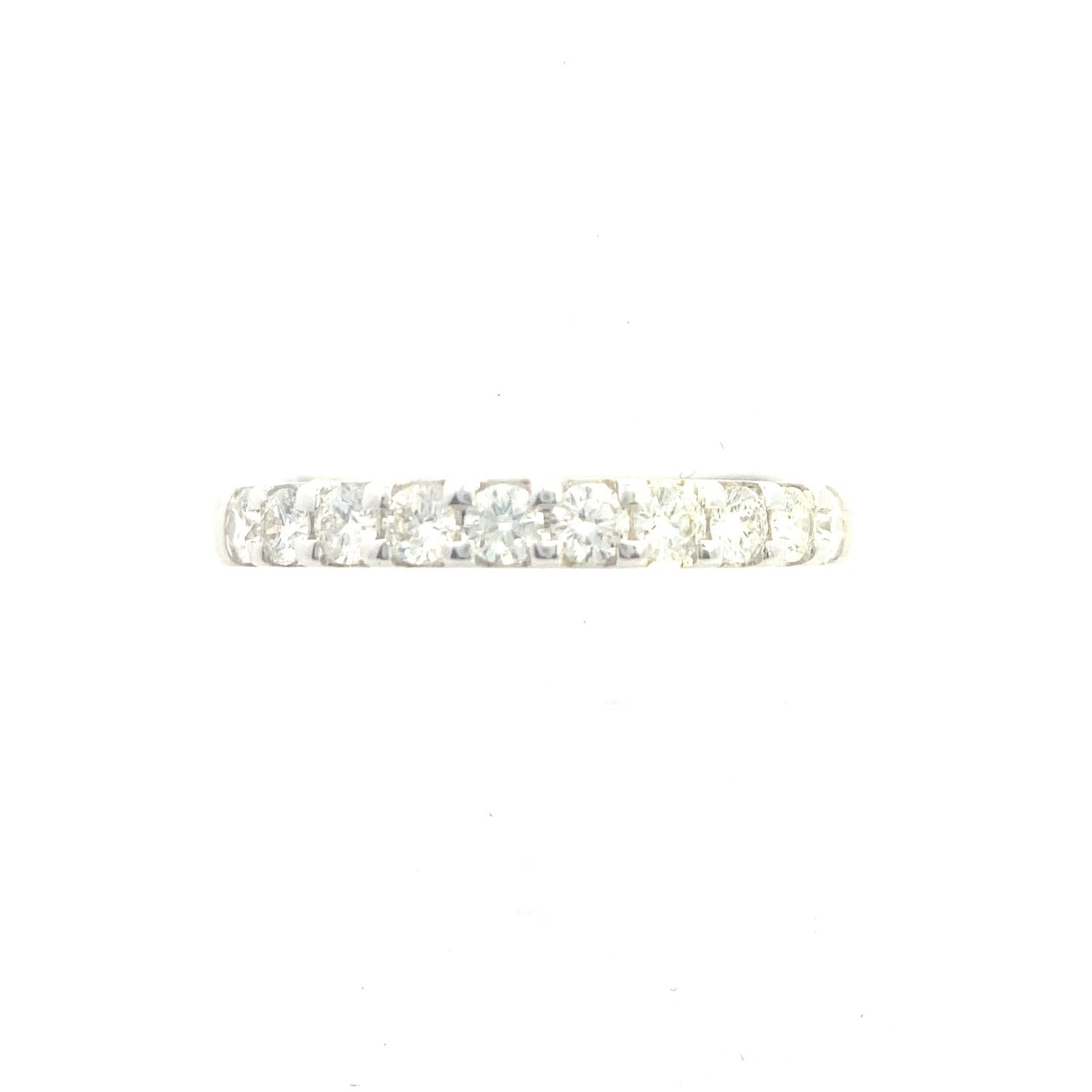 14K White Gold 1/2 CT. Diamond Prong-Set Wedding Band