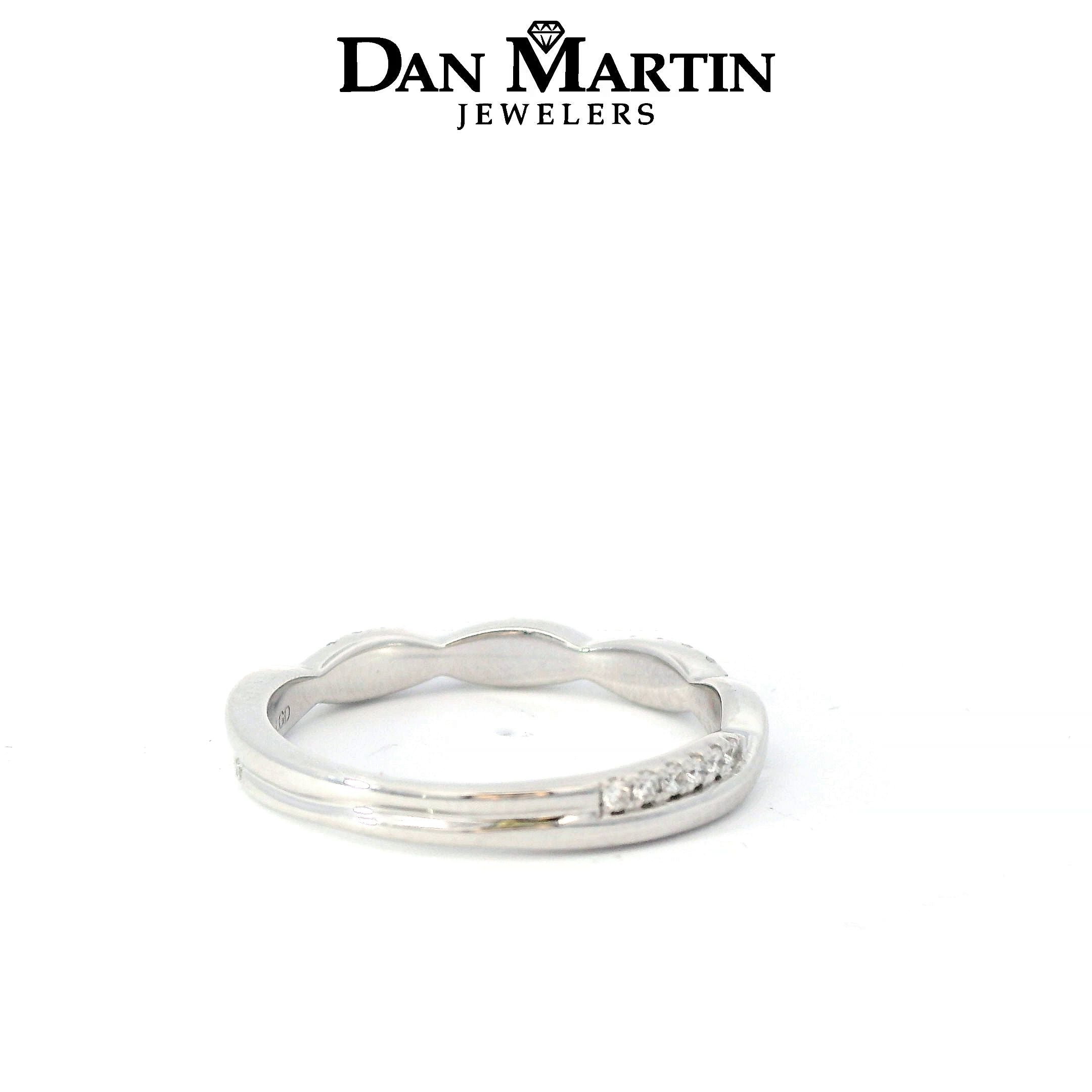 14k White Gold .20CT.  Diamond Wedding Band