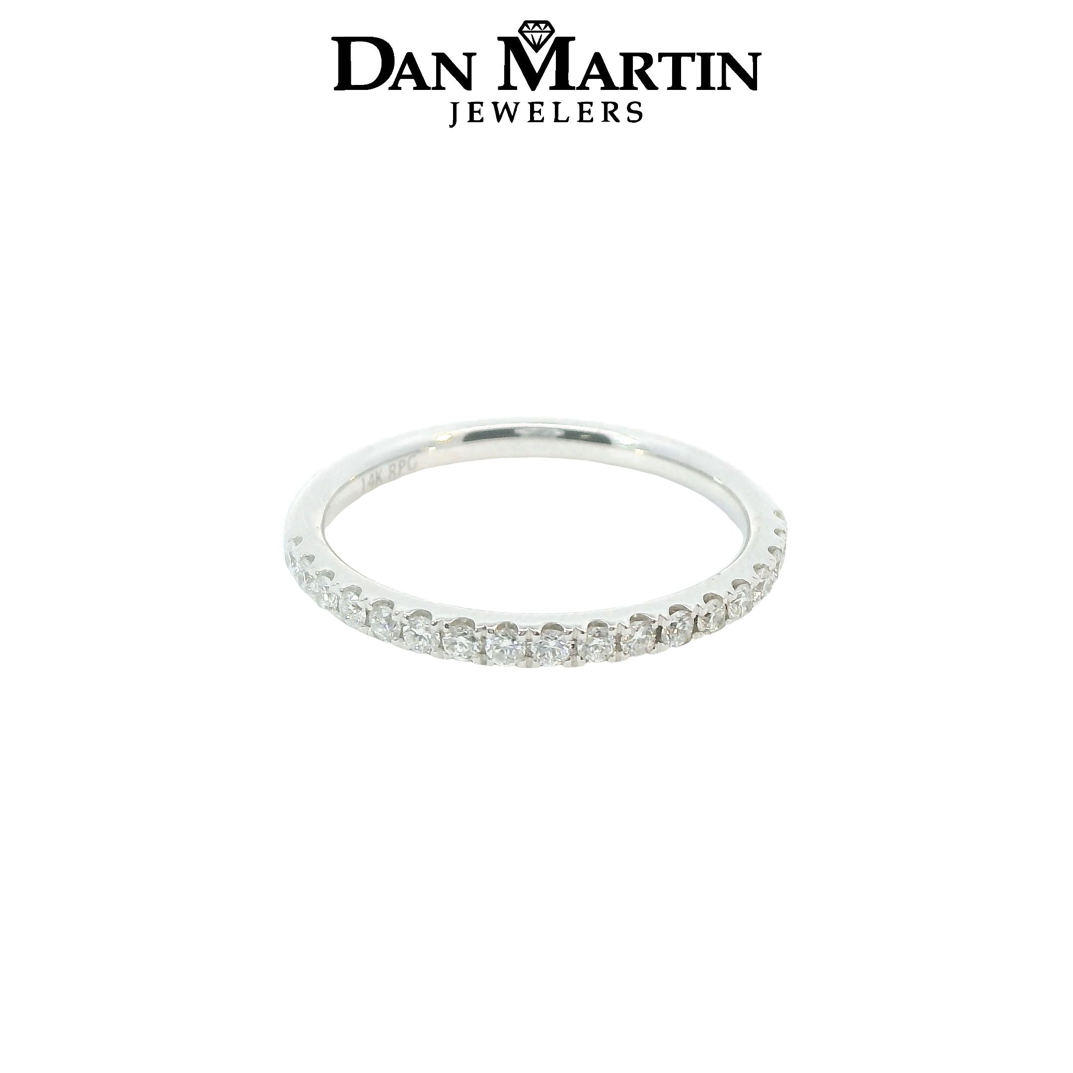 14K White Gold 1/4CT. Diamond Wedding Band