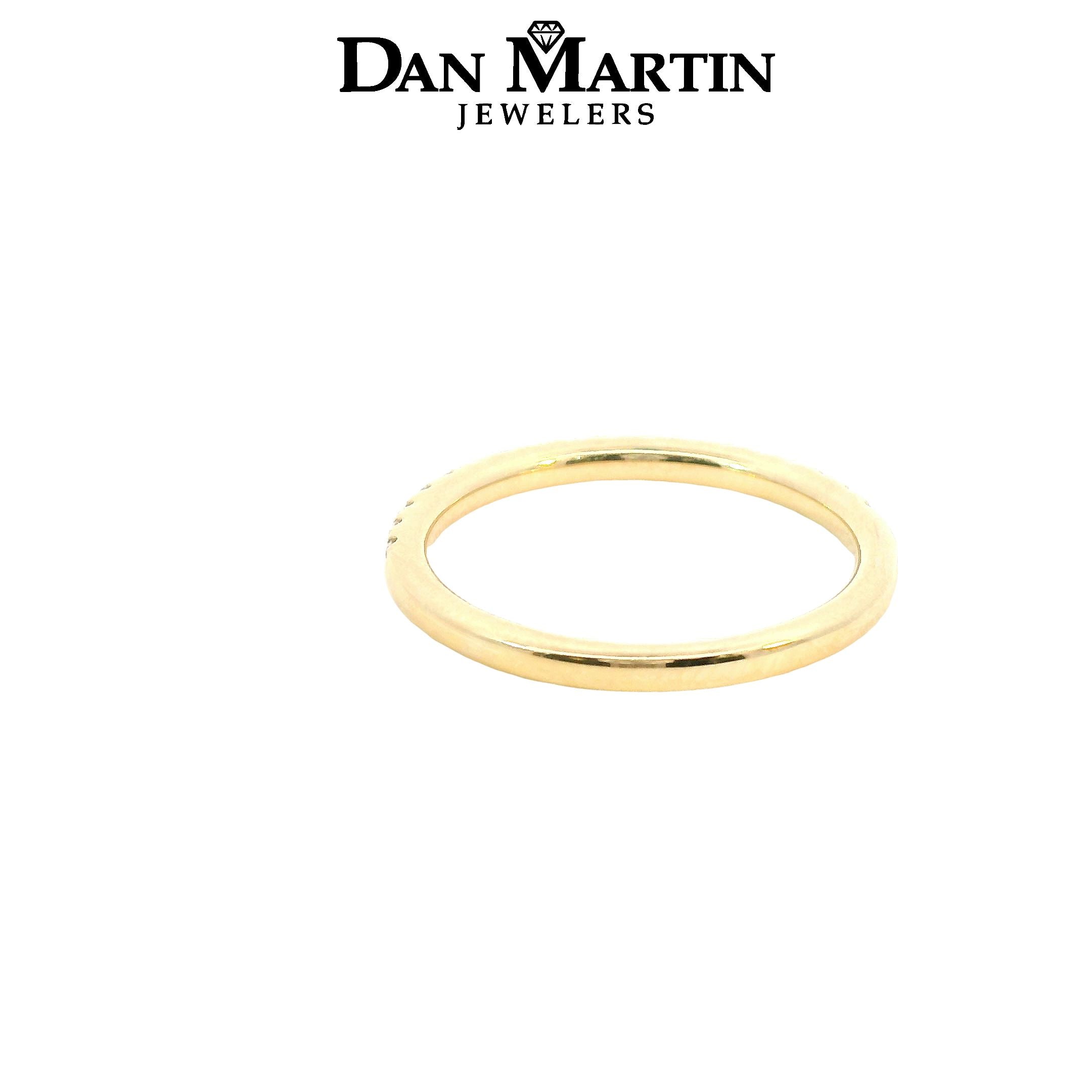 14K Yellow Gold 1/4 CT. Diamond Wedding band