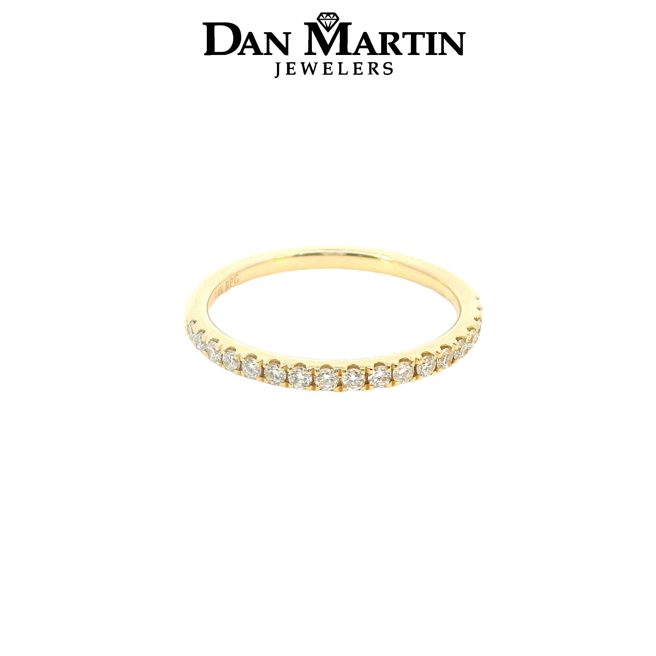 14K Yellow Gold 1/4 CT. Diamond Wedding band